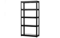 STRUCT Schwerlastregal schwarz 5 Tablare, 75x30x150cm