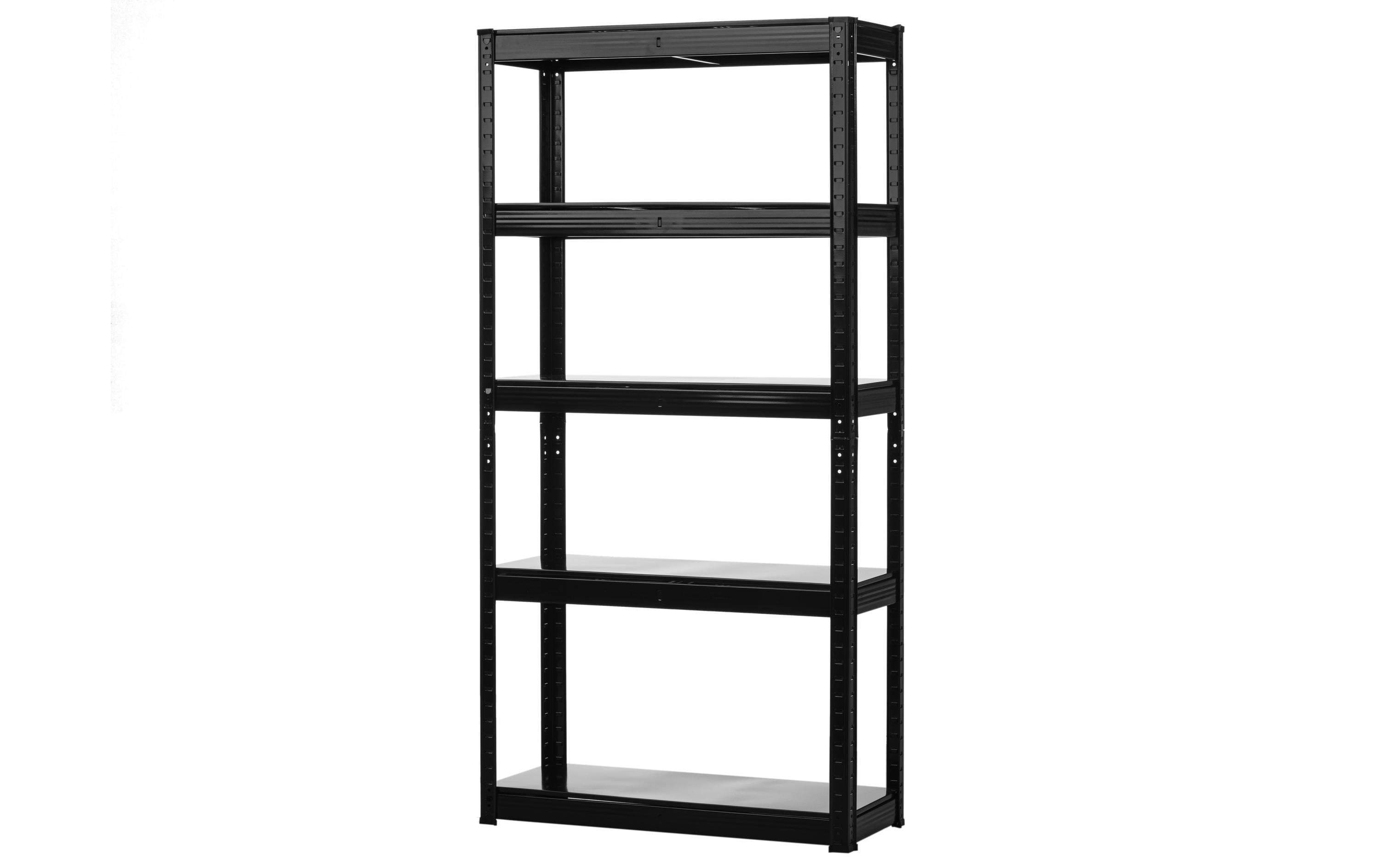 STRUCT Schwerlastregal schwarz 5 Tablare, 75x30x150cm