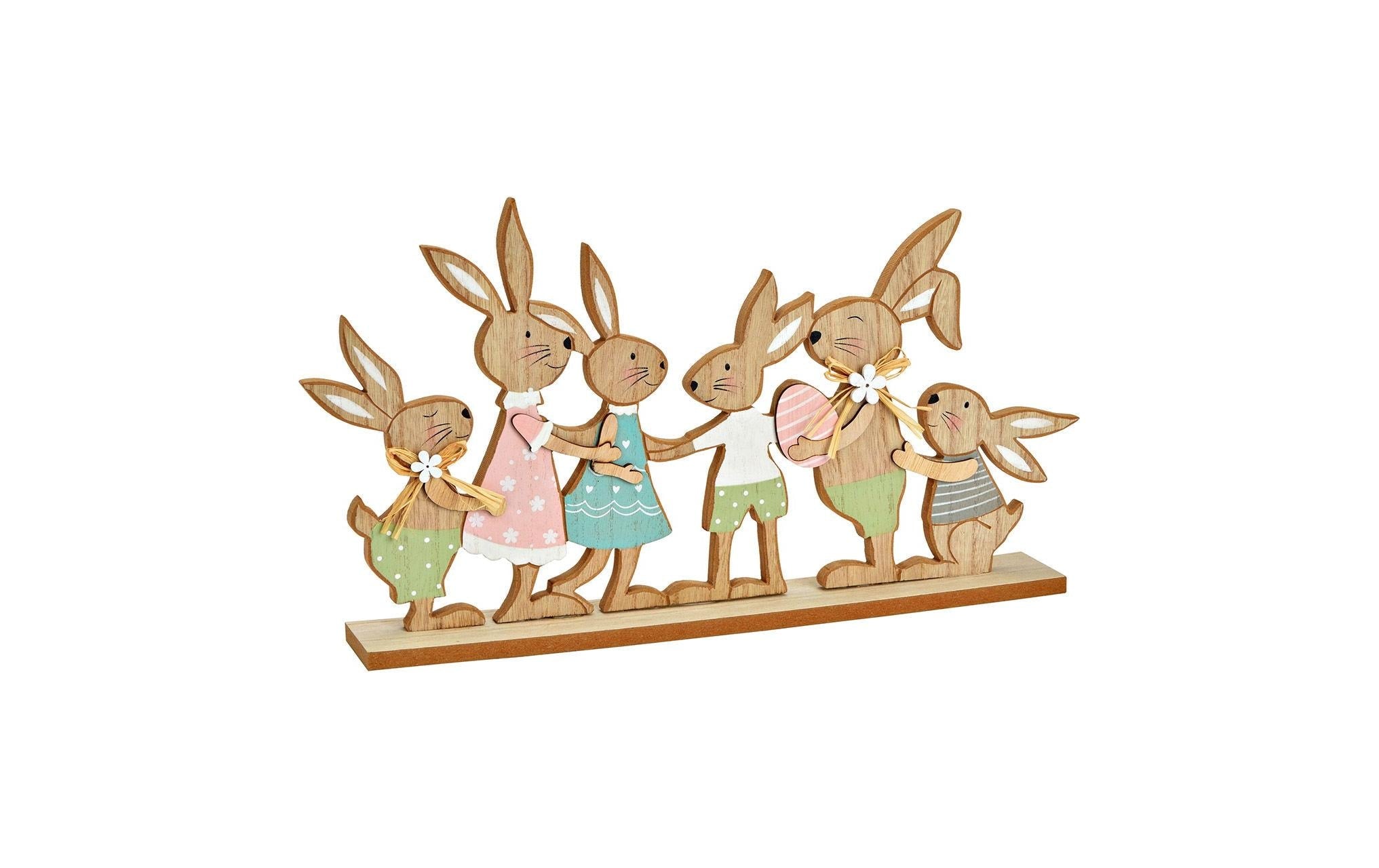 G.Wurm Aufsteller Hasenfamilie 40x19x5cm