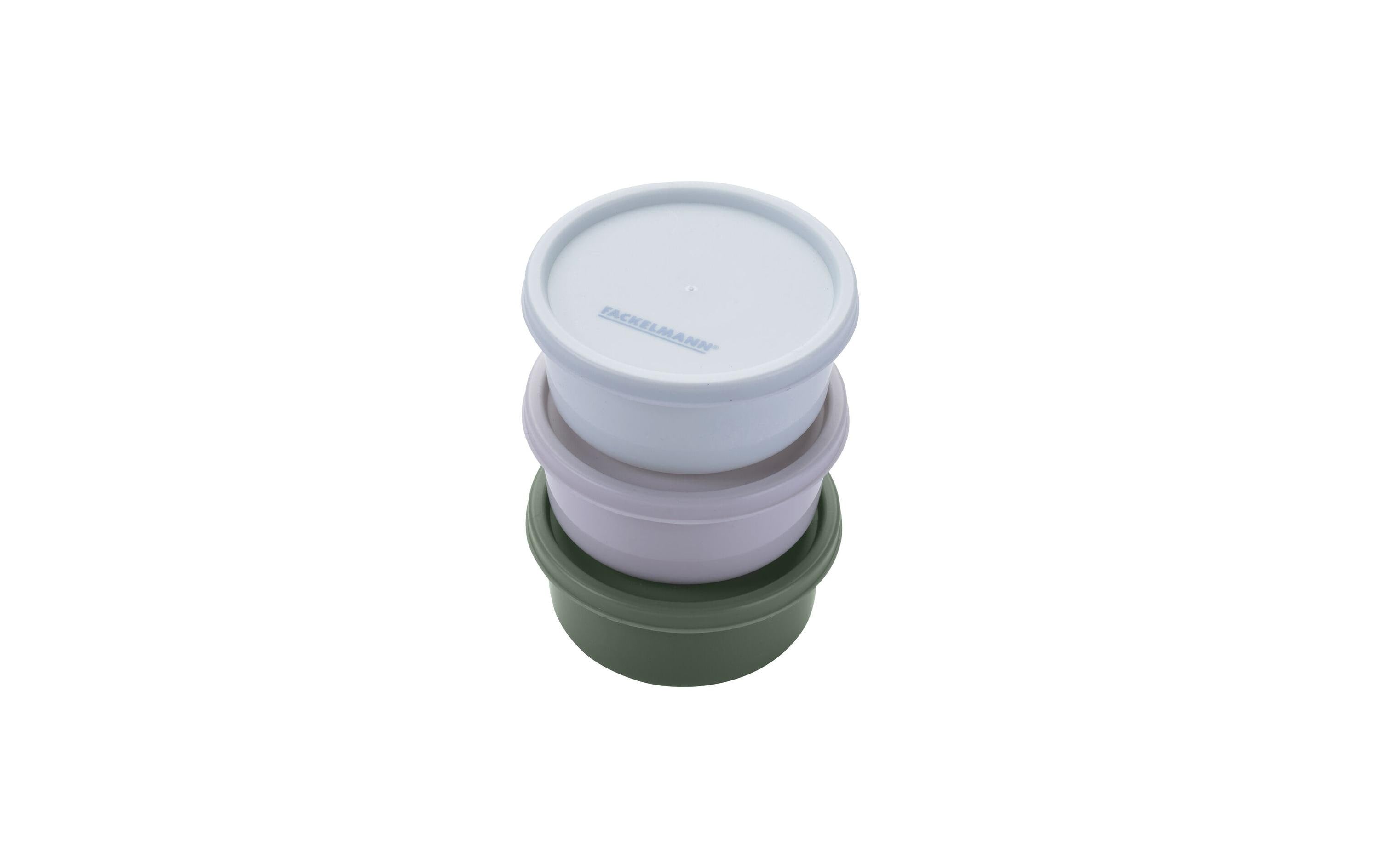 Fackelmann Snackbox-be the move Set 3tlg. Rund, 8x7.5x3.3cm