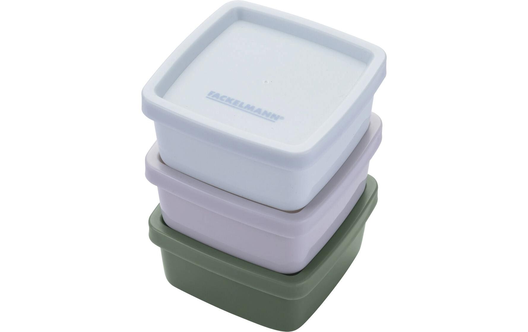 Fackelmann Snackbox-be the move Set 3tlg. Eckig, 6.8x6.8x3.3cm