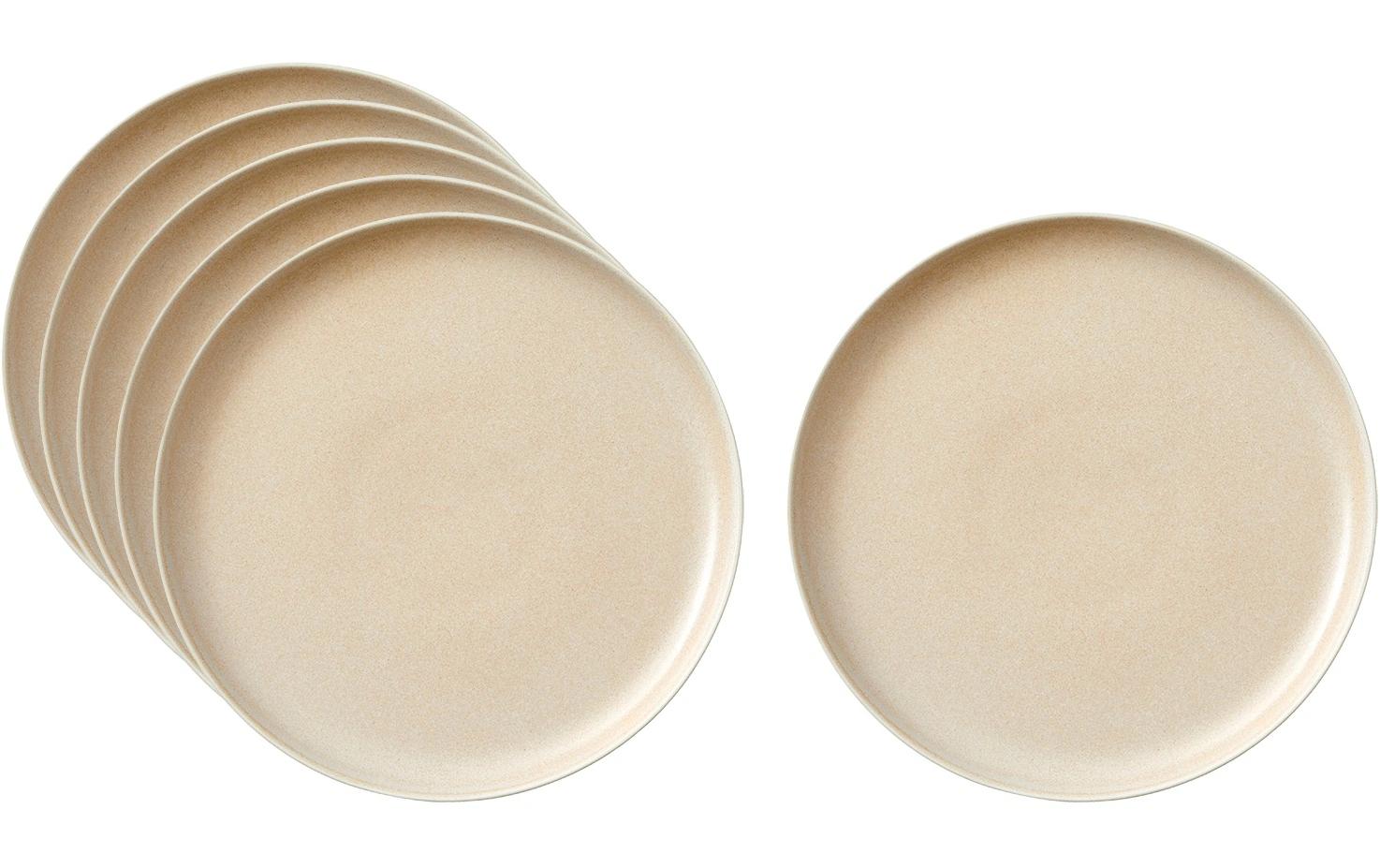 Studio R Frühstücks-&Dessertteller North 6 Stk. 21 cm Matte white/Matte sand