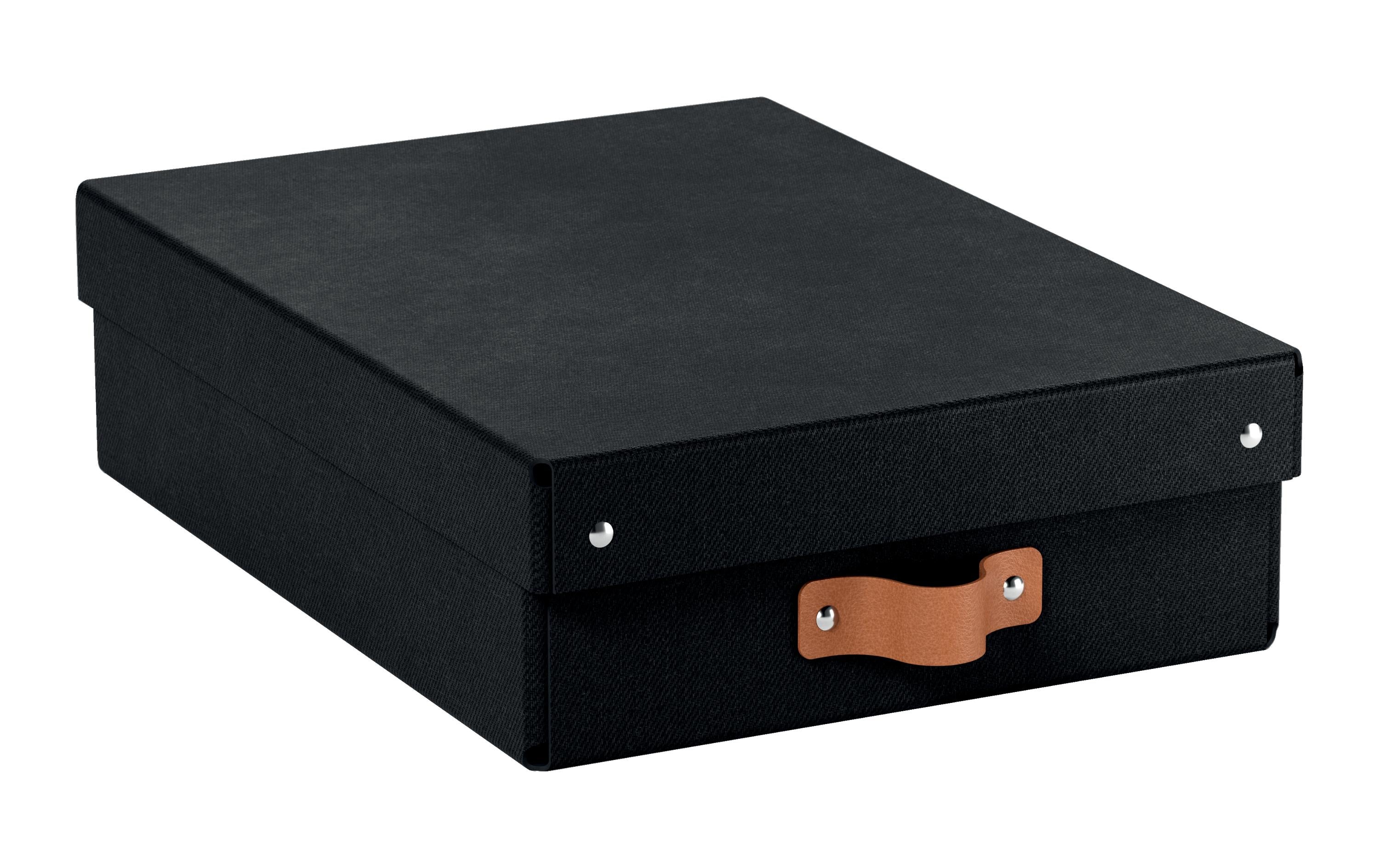 Leitz Arrchivbox Puro flach mit Klappdeckel, schwarz, 2 Stk.