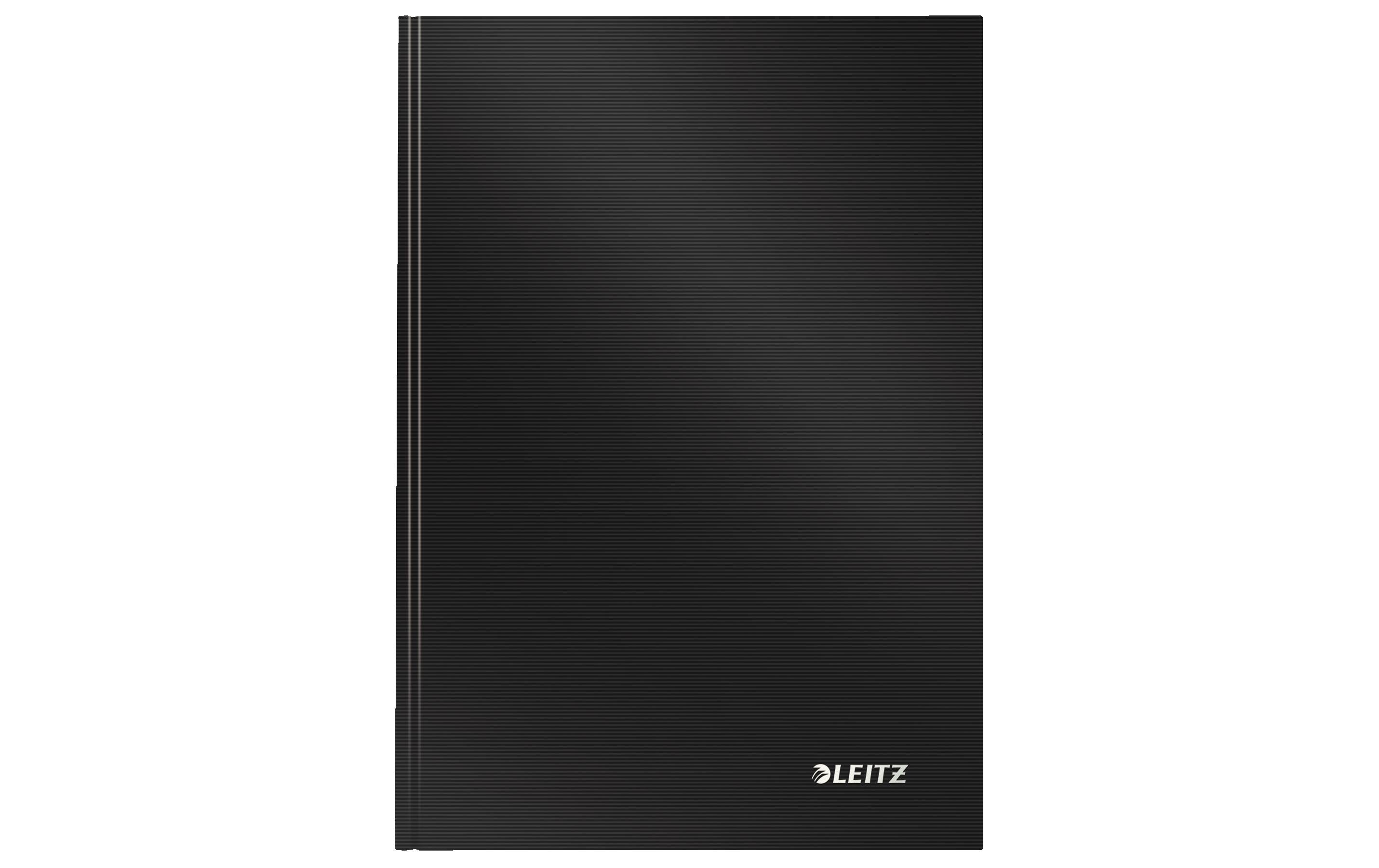 Leitz Solid Notizbuch A5 schwarz kariert, mit festem Einband