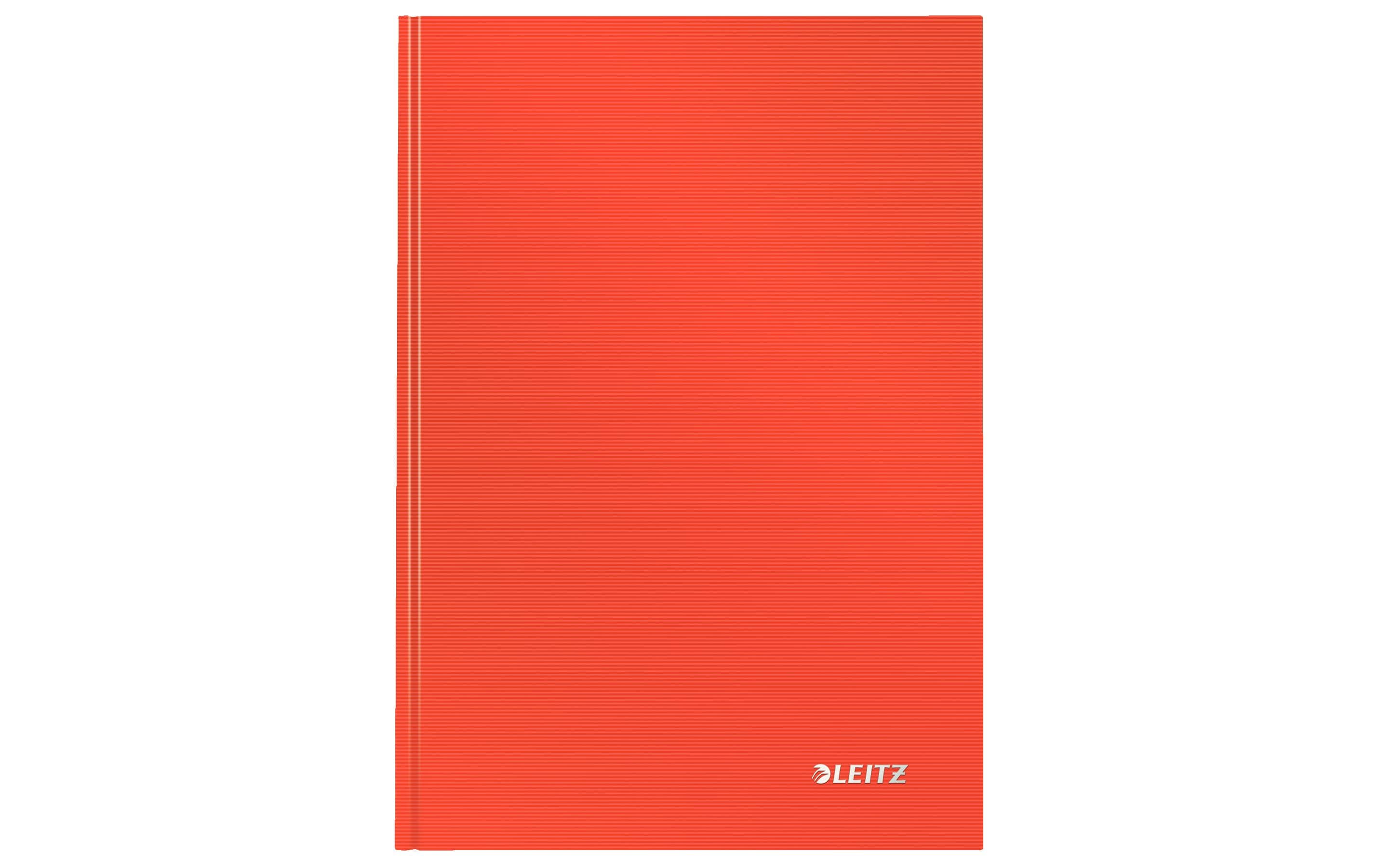 Leitz Solid Notizbuch A5 hellrot kariert, mit festem Einband
