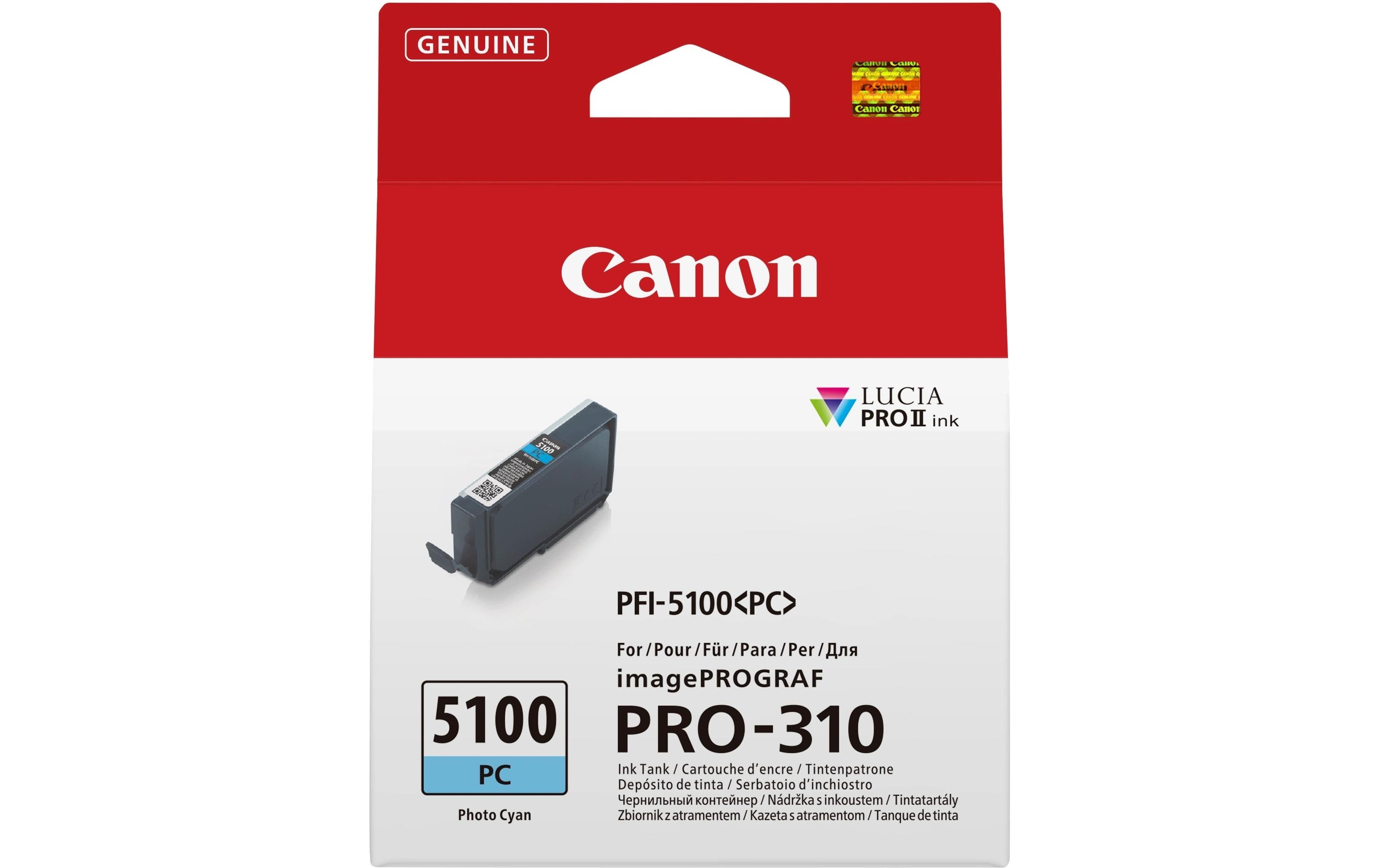 Tinte Canon PFI-5100PC Fotocyan, PRO-310