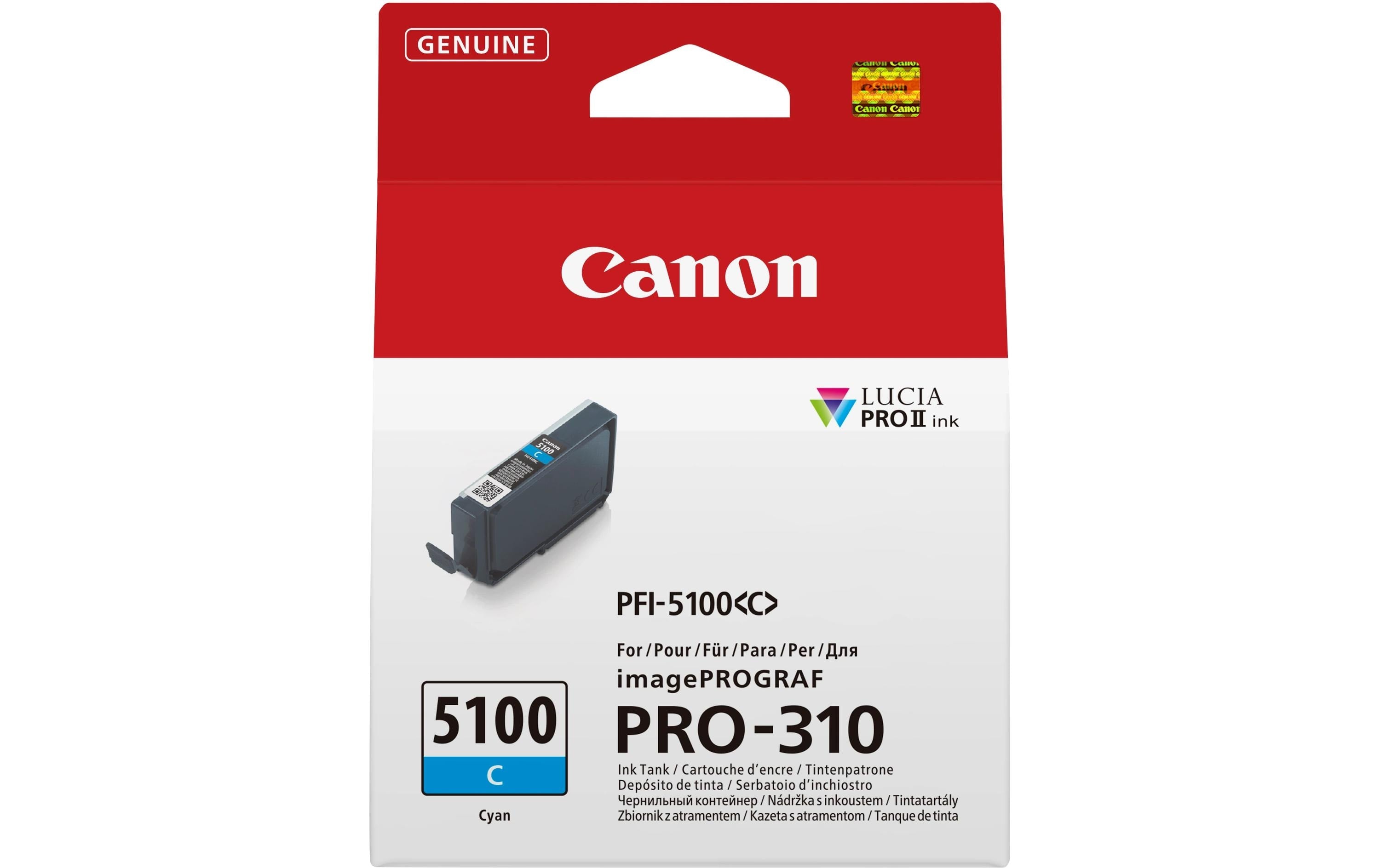 Tinte Canon PFI-5100C Cyan, PRO-310