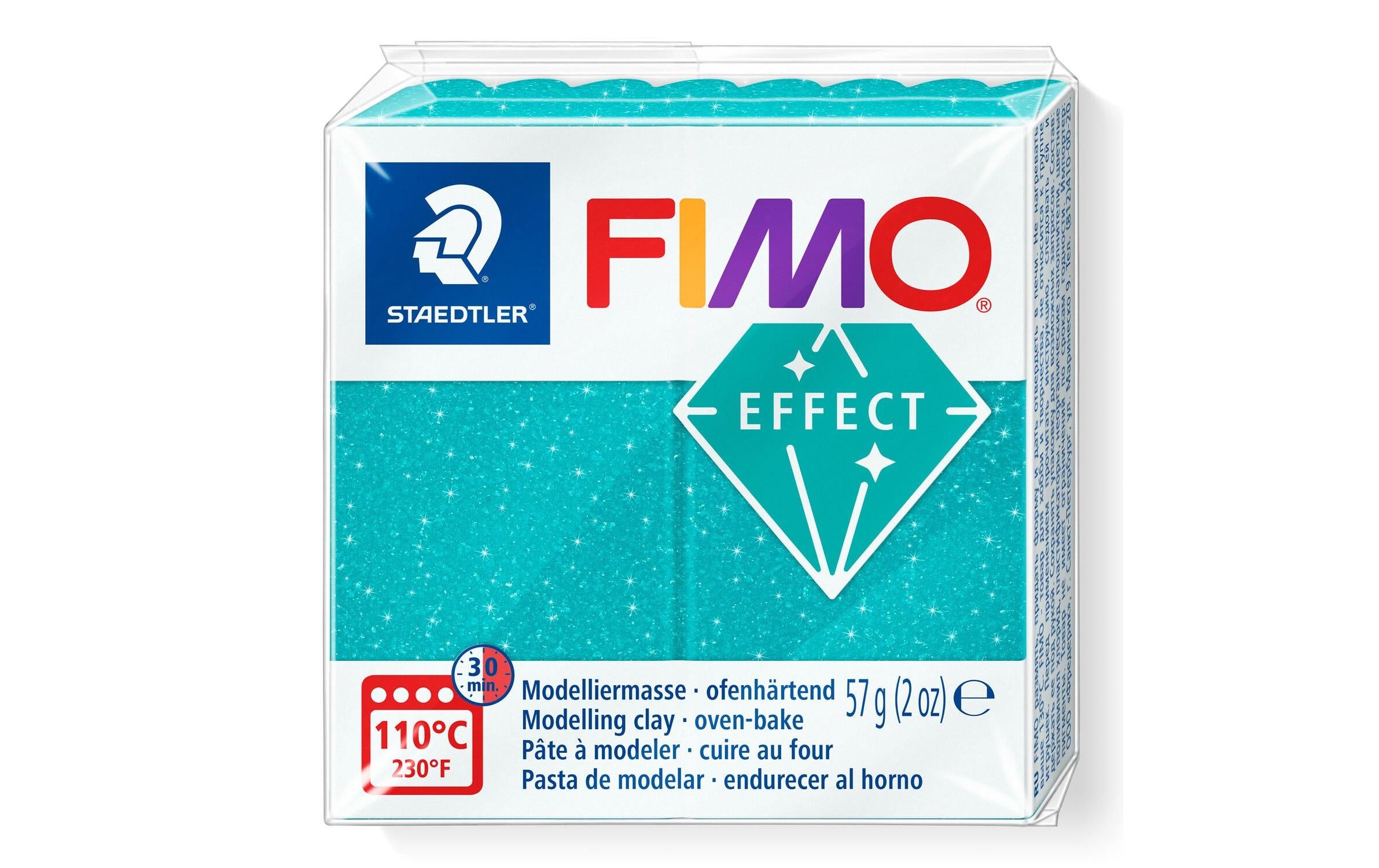 FIMO effect Modelliermasse galaxy türkis