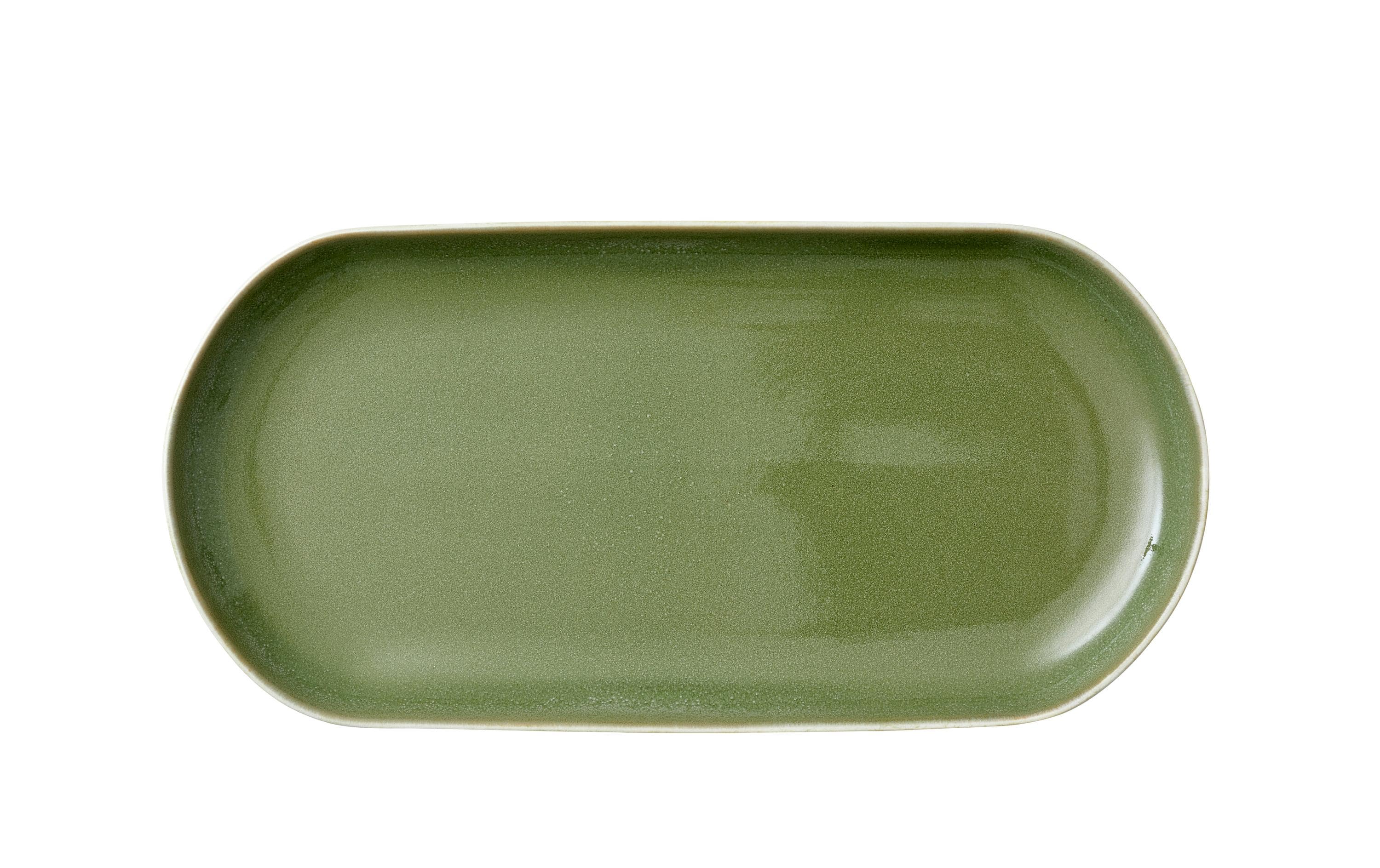 Studio R Servierplatte North 2 Stk. 38 x 19 cm Matte white/Shiny moss