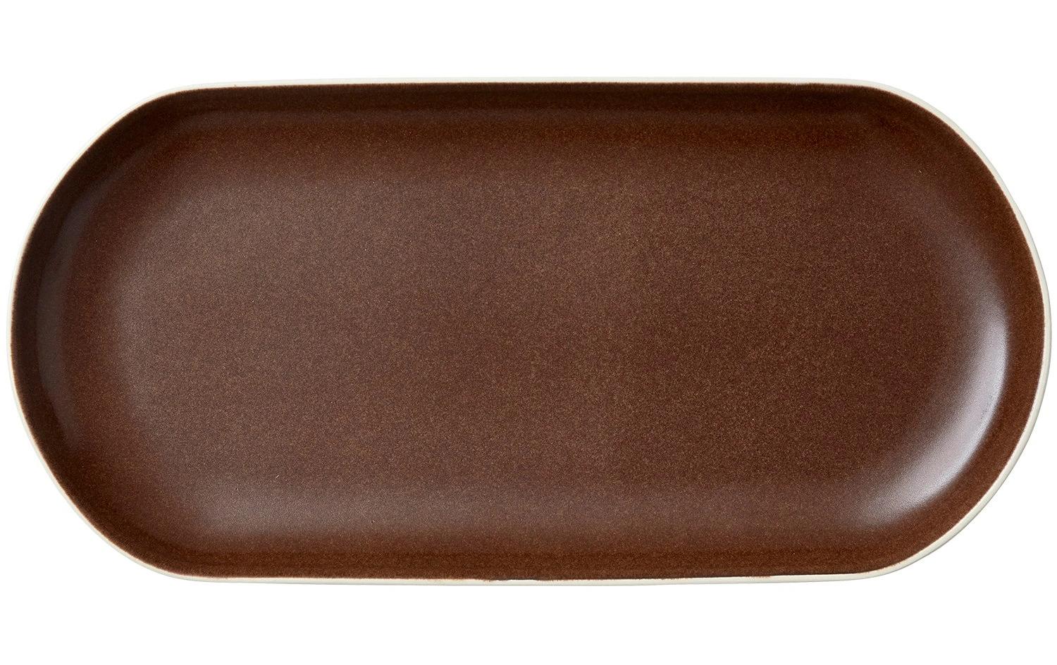 Studio R Servierplatte North 2 Stk. 38 x 19 cm Matte white/Matte bark