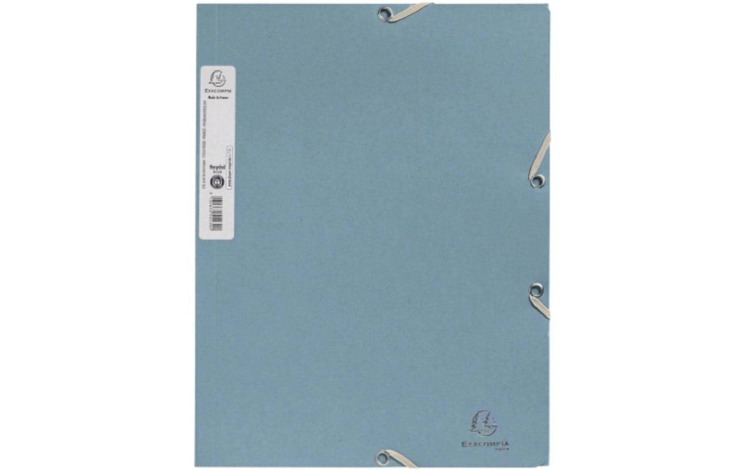 Exacompta Sammelmappe A4 AutentiK 400 g/m²,3 Klappen, blaugrau