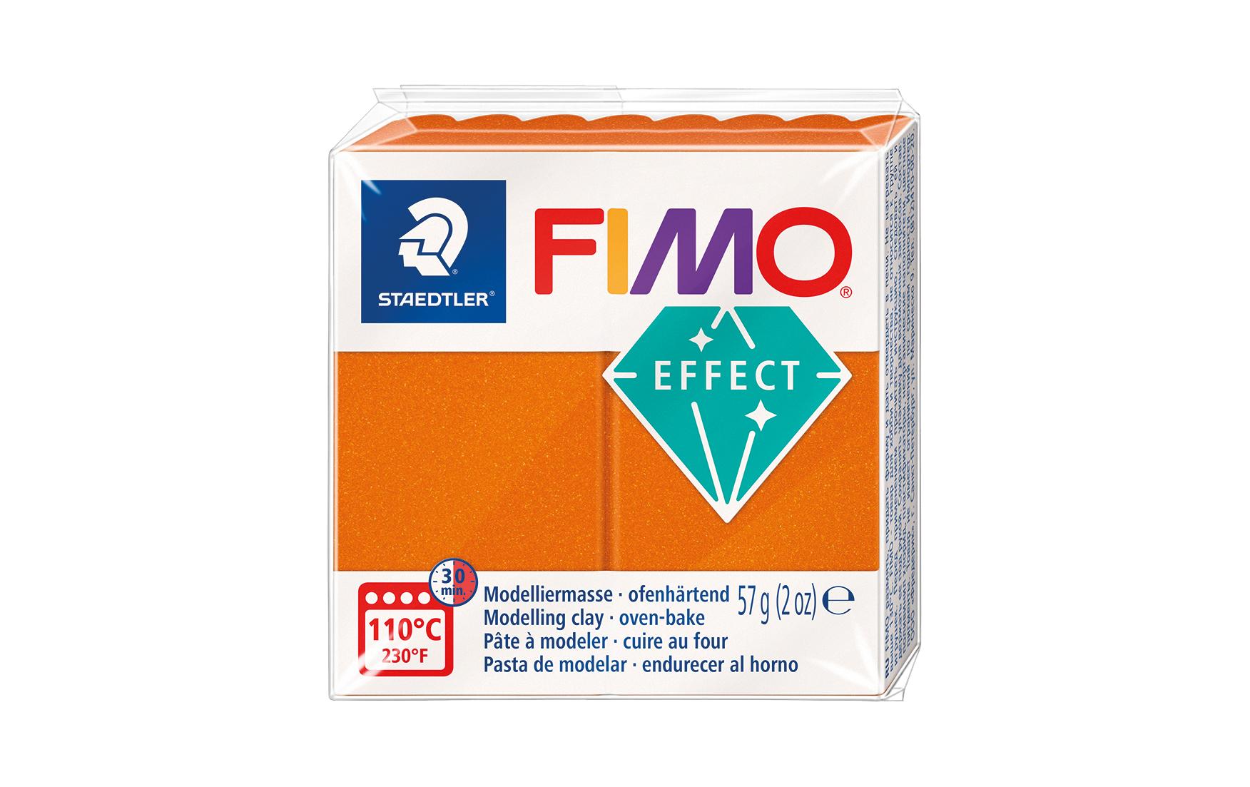 FIMO effect Modelliermasse orange metallic