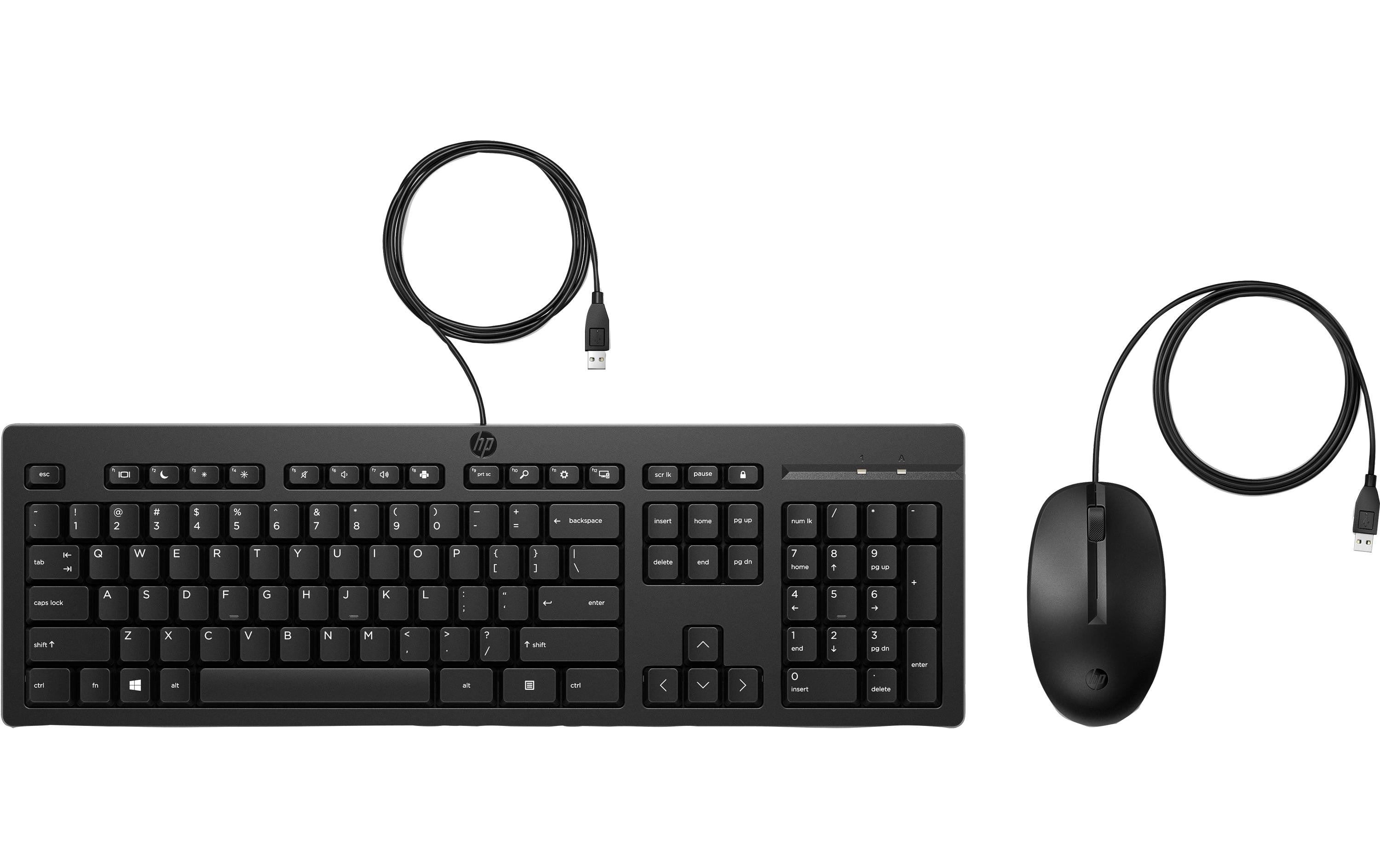 HP 225 Wired Tastatur & Maus Set G2 USB-A Anschluss, Kabel,CH-Layout