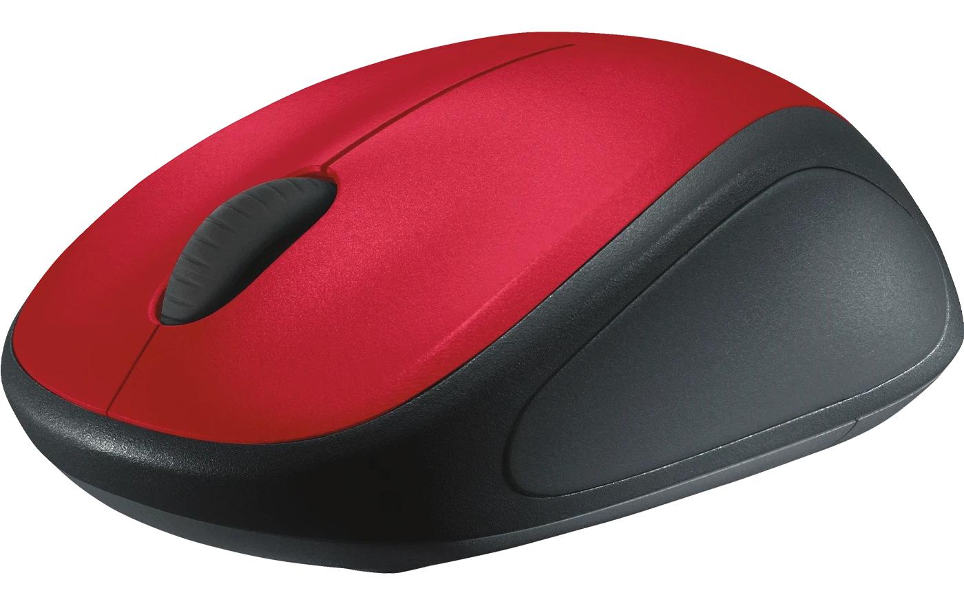 Logitech M235 wireless Mouse für Notebook USB 2.4GHz, 3Button, Scrollrad, rot