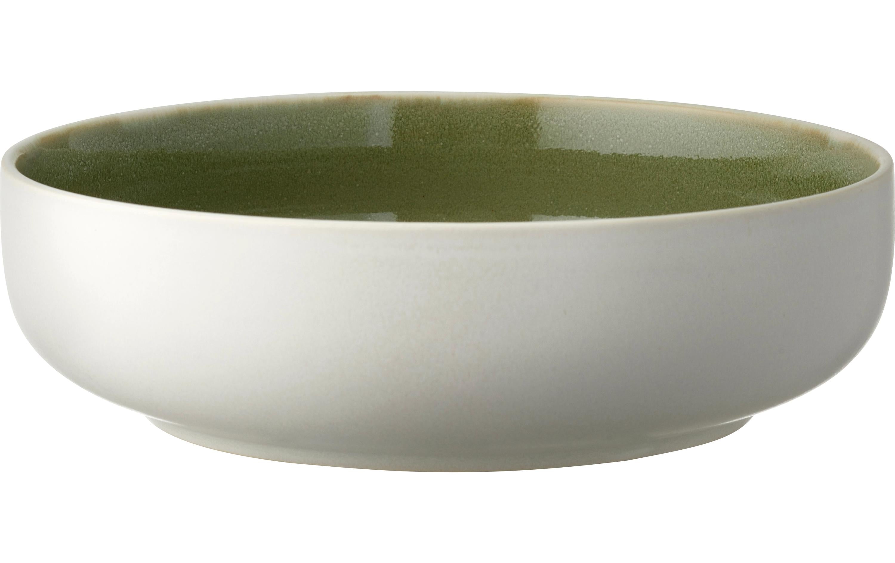 Studio R Suppen-& Pastateller North 19 cm 6 Stk. Matte white/Shiny moss