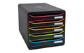 Exacompta BIG-BOX PLUS schwarz/harlekin Ordnungsund Ablagebox, 5 off. Laden 43mm