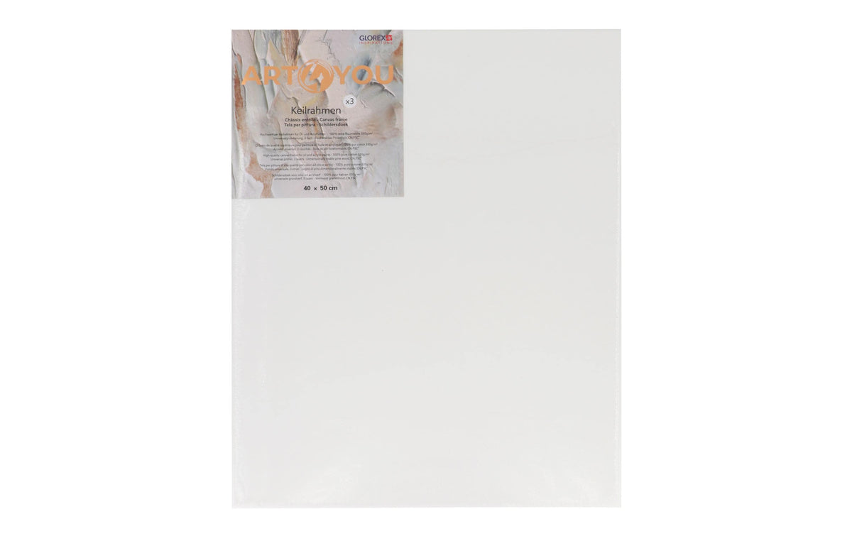 Glorex Keilrahmenset 40x50m, 1.7 cm 330gm2, FSC Pinie, 3 Stück