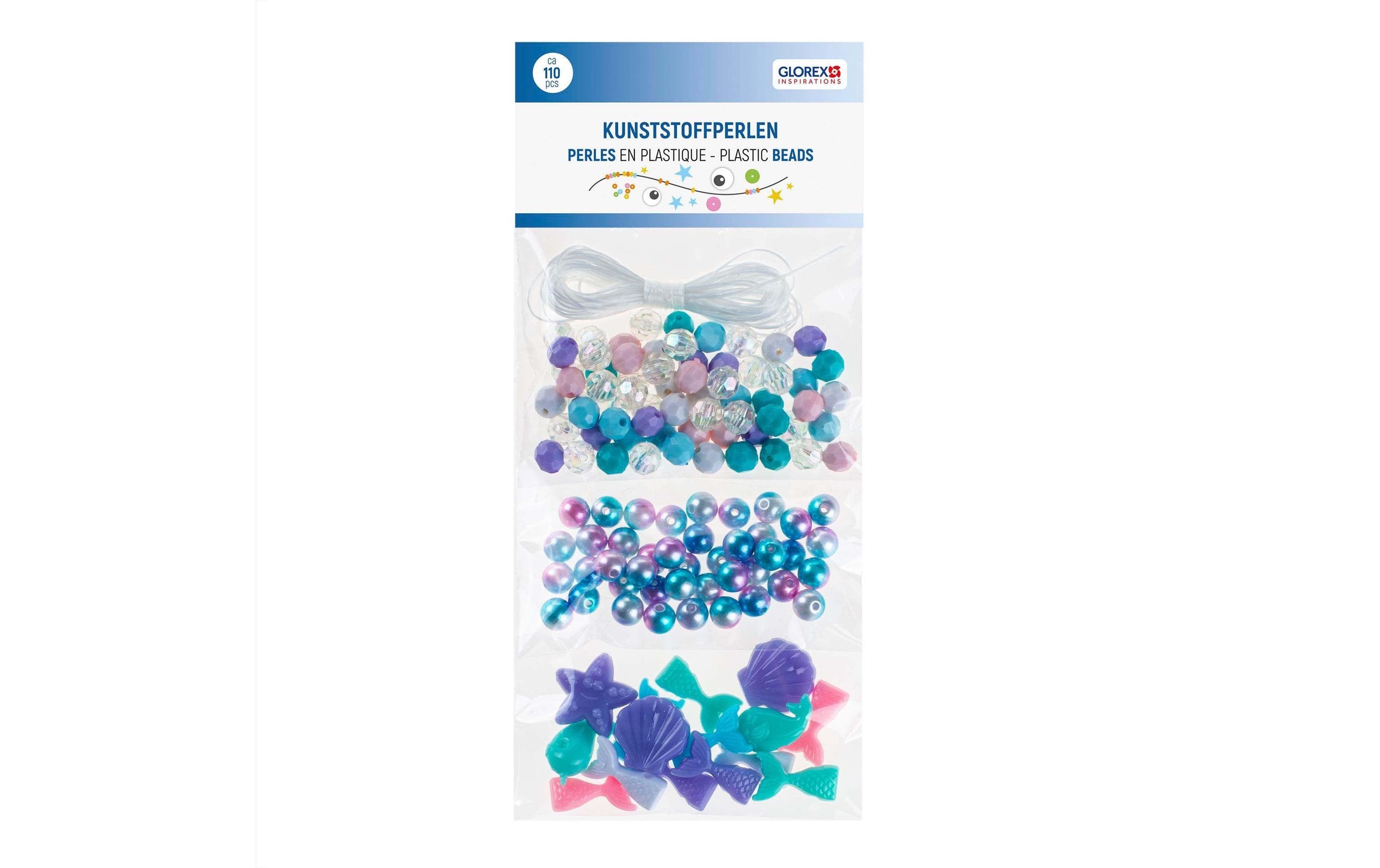 Glorex Kunststoffperlen-Set Nixe, 110 Stk.