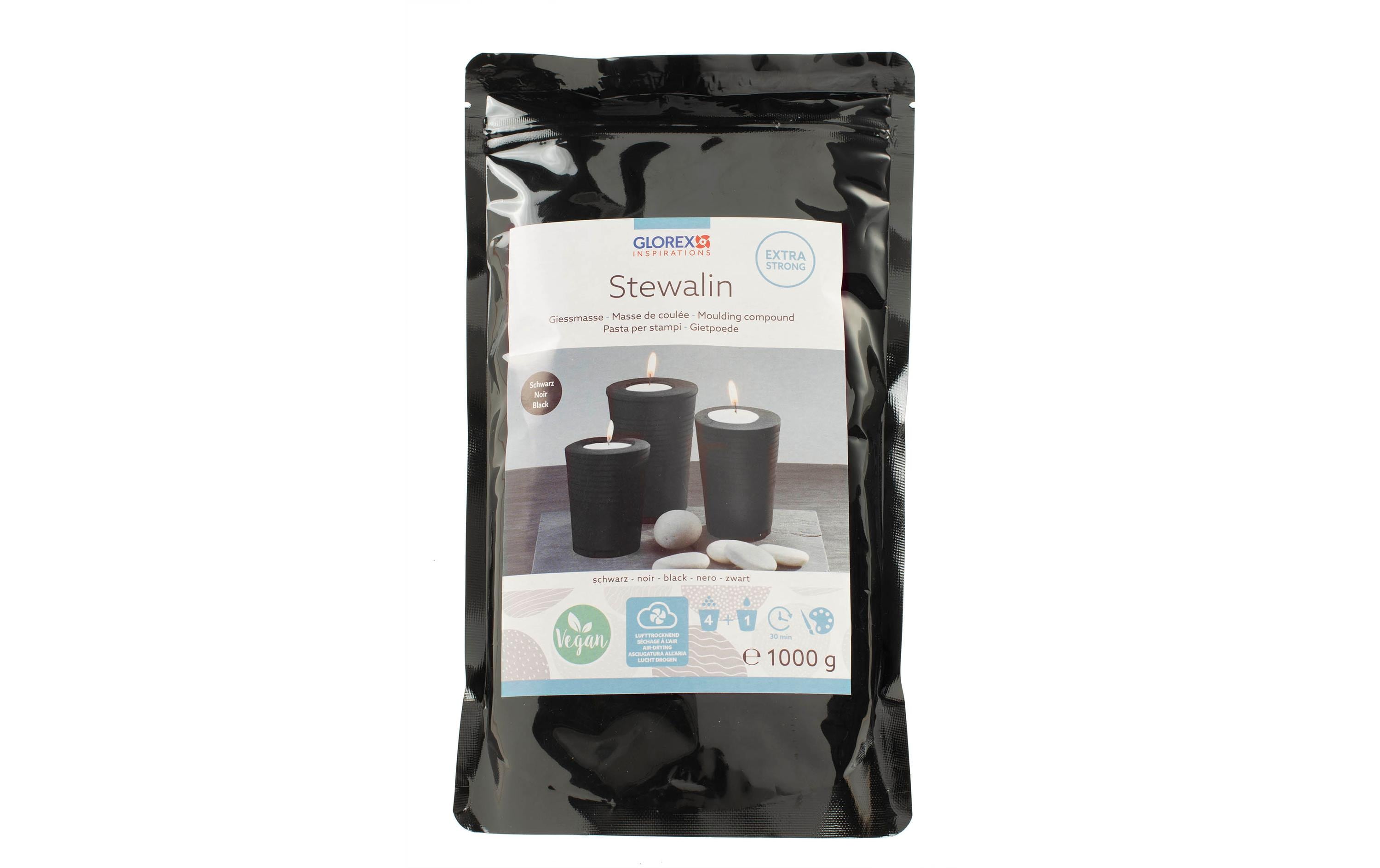 Glorex Giessmasse Stewalin schwarz, 1kg