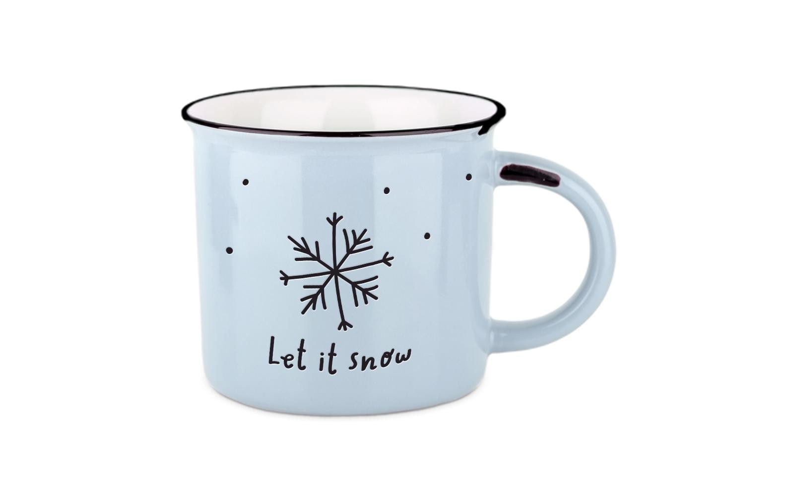 Grafik Werkstatt Becher Vintage Weichnachten Let it snow