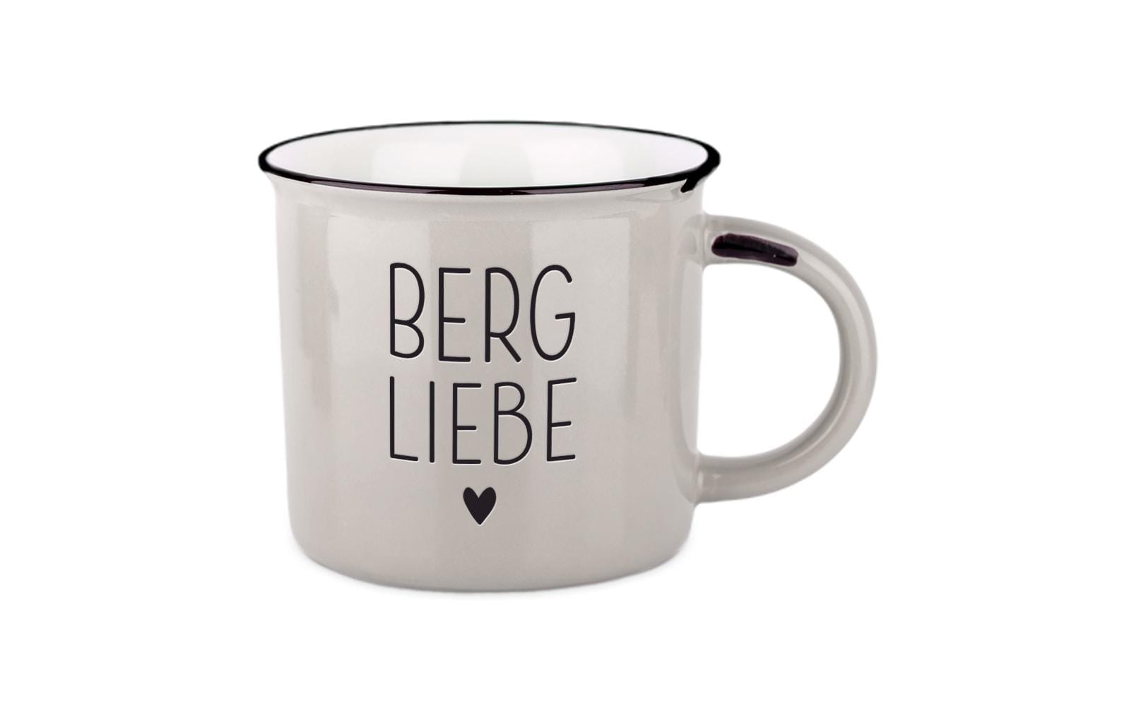 Grafik Werkstatt Becher Vintage Bergglück Bergliebe