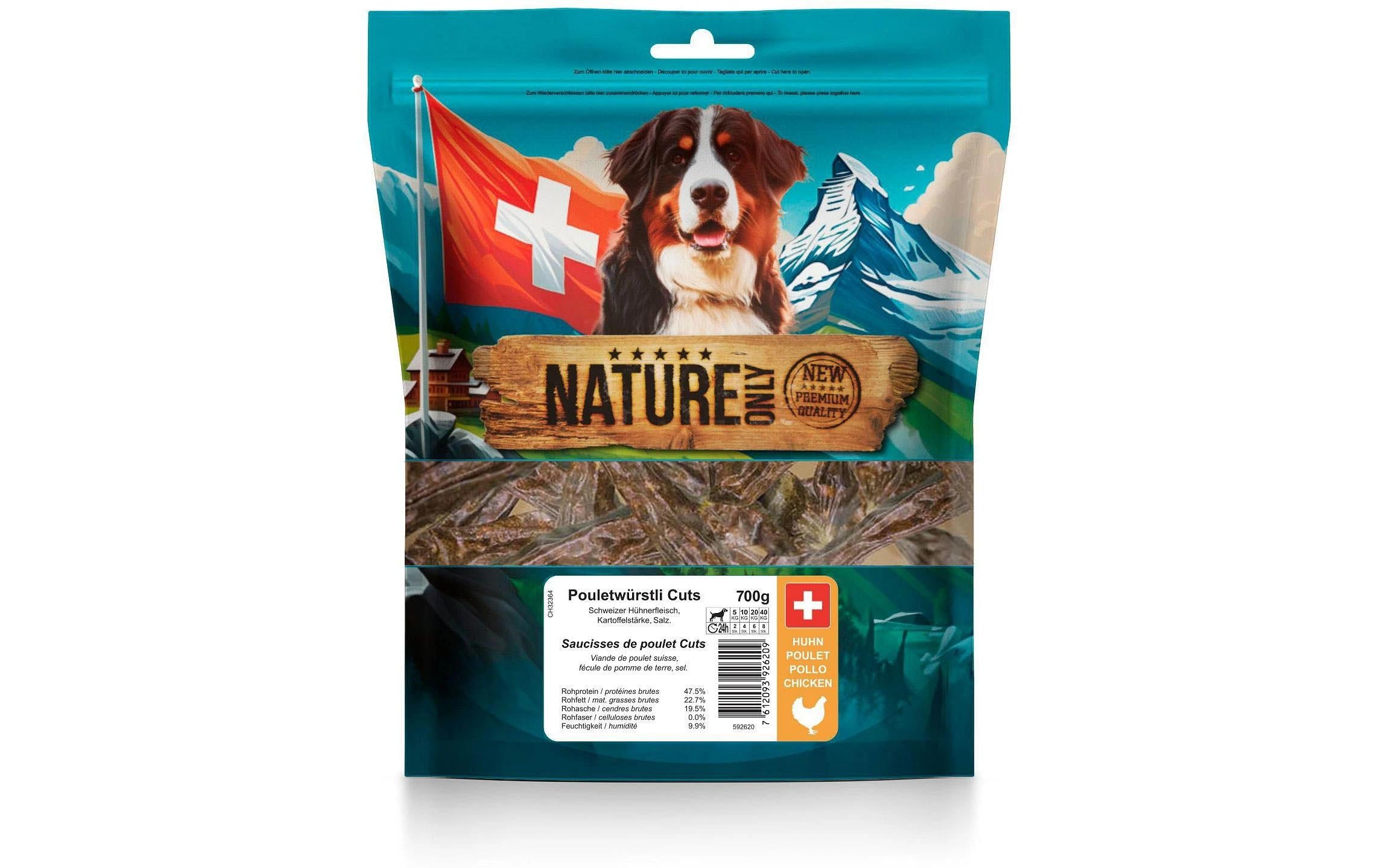 NatureOnly Pouletwürstli Cuts 700g