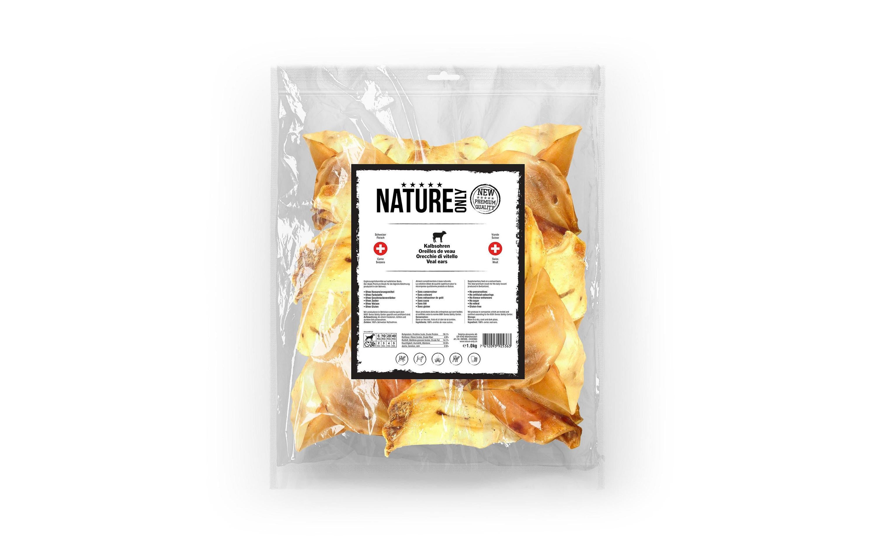 NatureOnly Kalbsohren 1 kg