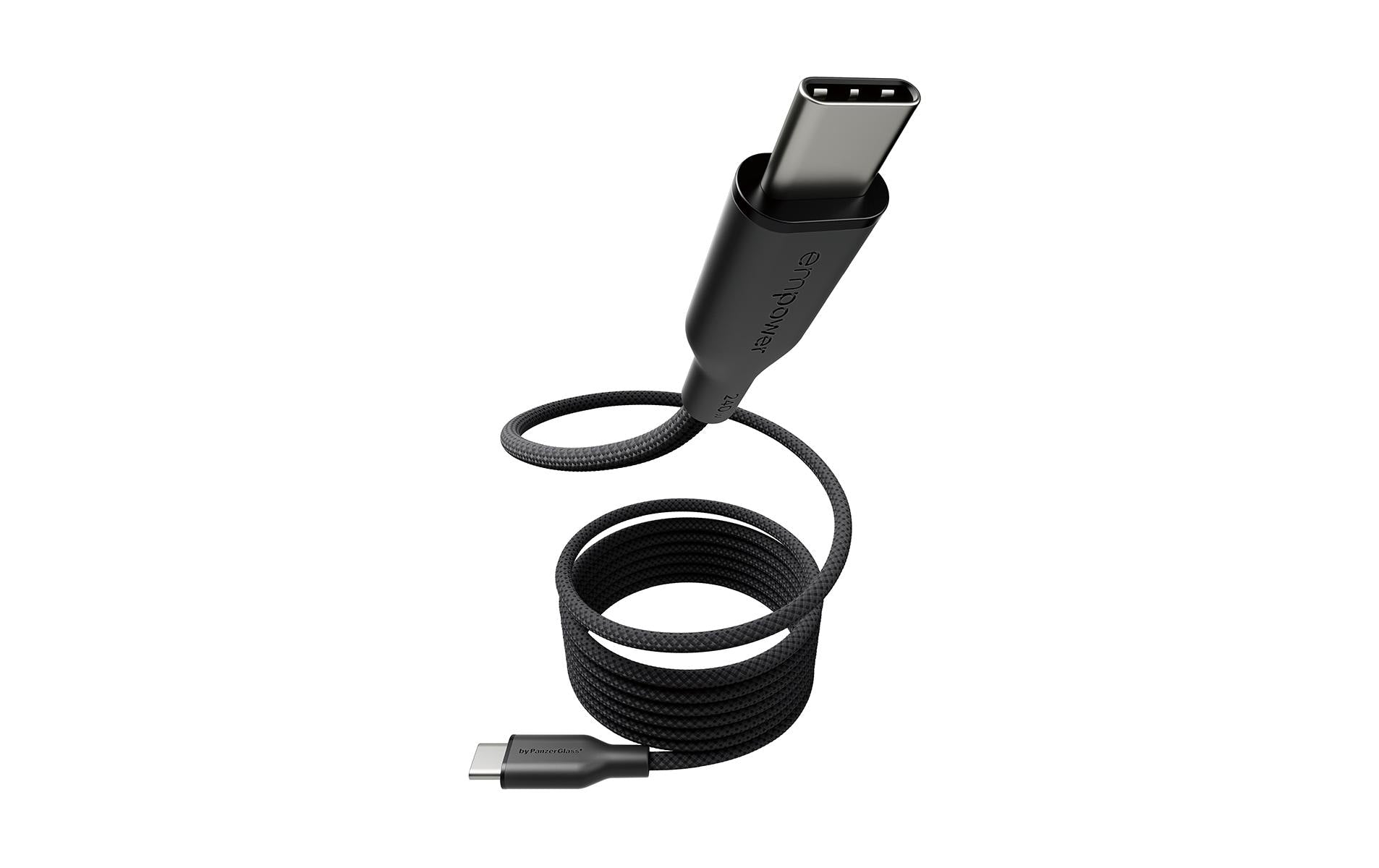 empower USB-Kabel C-C, 240W,1.5m,magnetisch schwarz, USB 2.0, 240W, magnetisches RollUp
