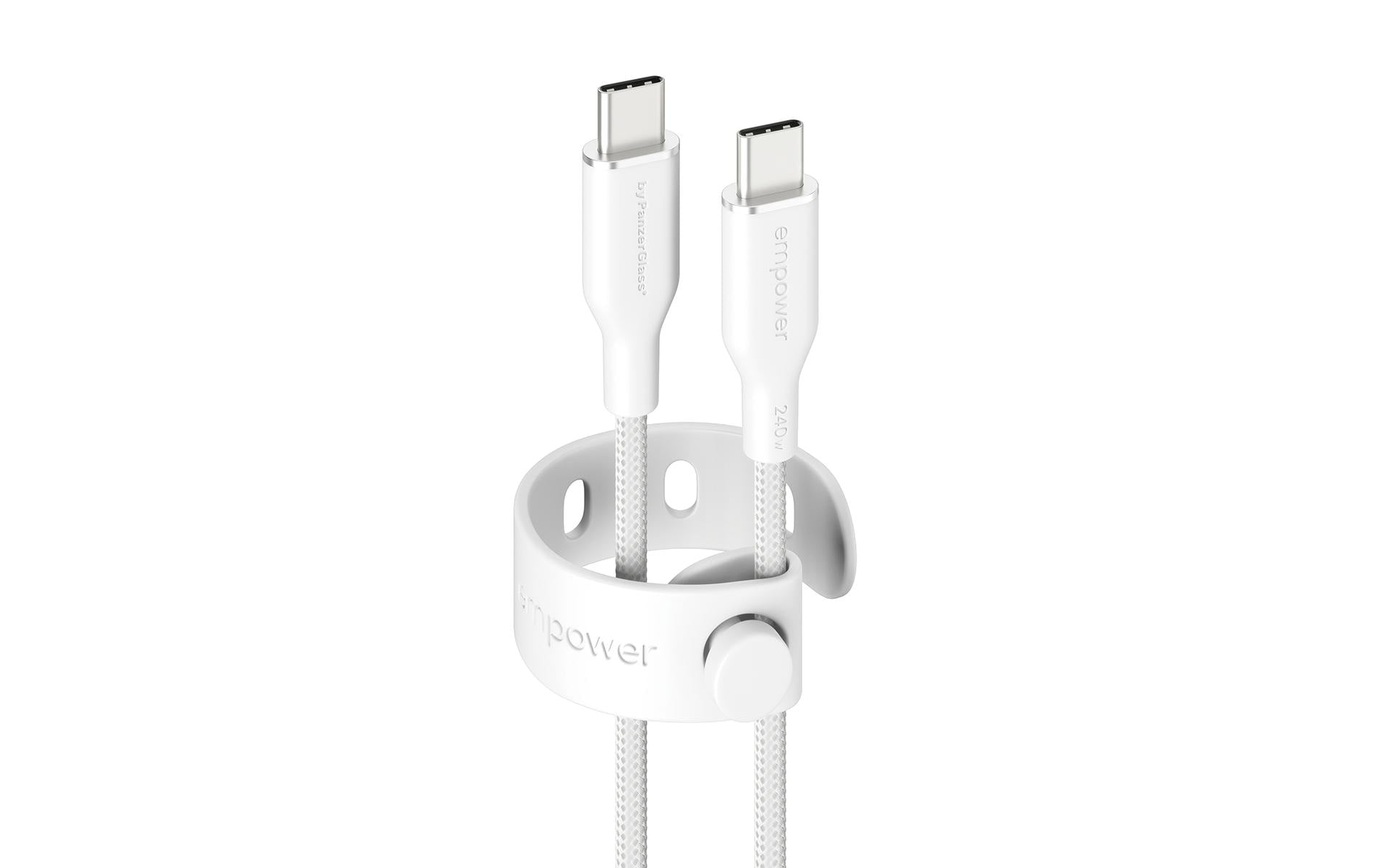 empower USB-Kabel C-C, 240W, 2.0m, weiss USB 2.0, 240W, PD3.1