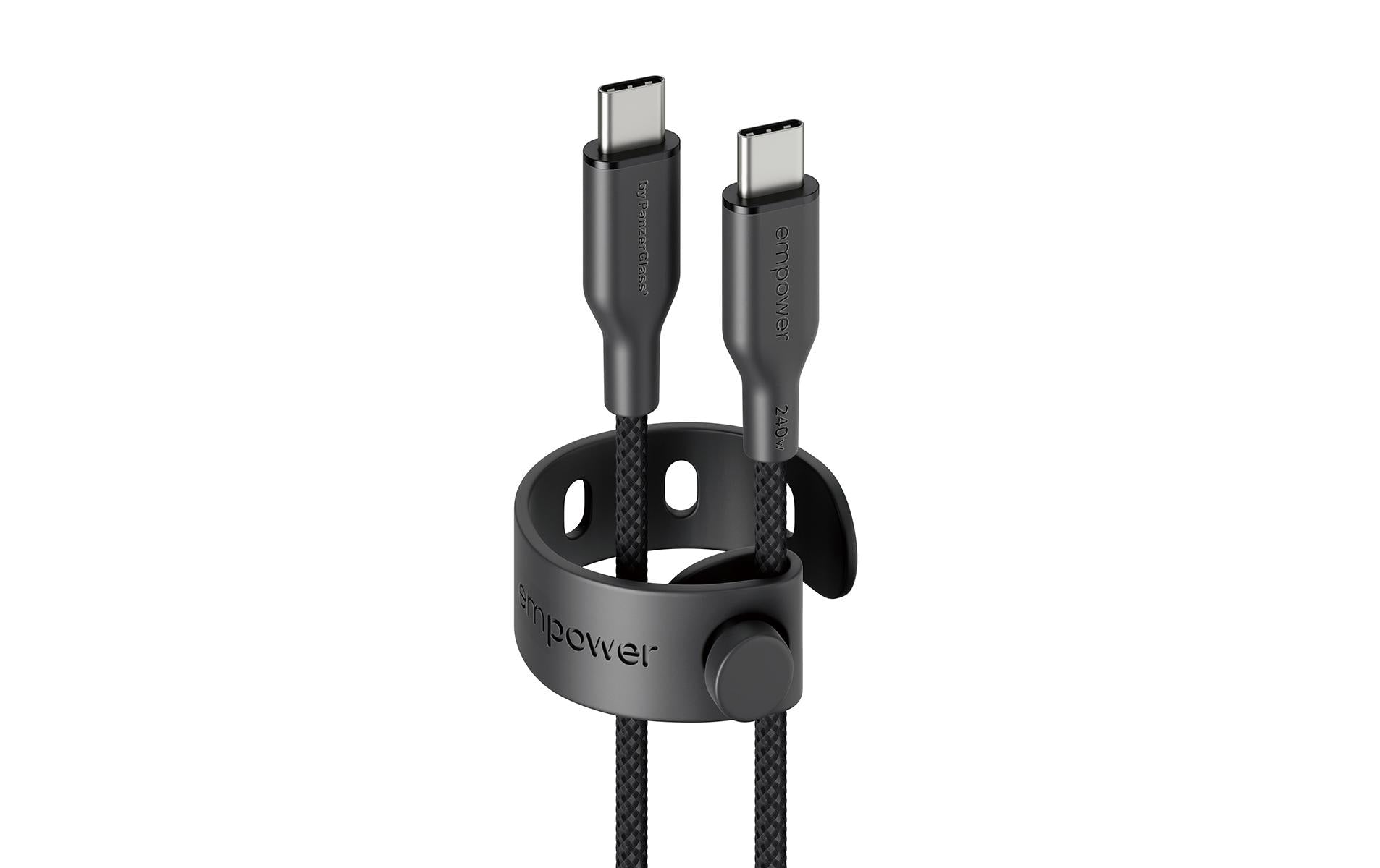 empower USB-Kabel C-C, 240W, 2.0m, schwarz USB 2.0, 240W, PD3.1