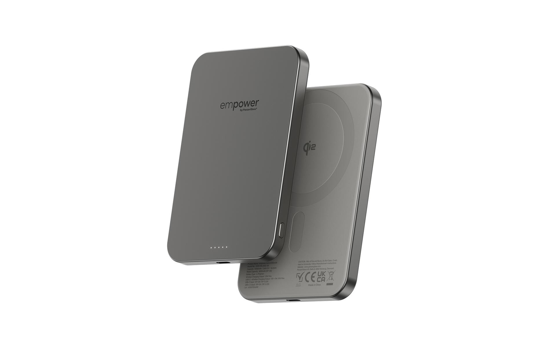 empower Powerbank 5000 mAh, Titanium 1x USB-C, max 20W, PD, MagSafe