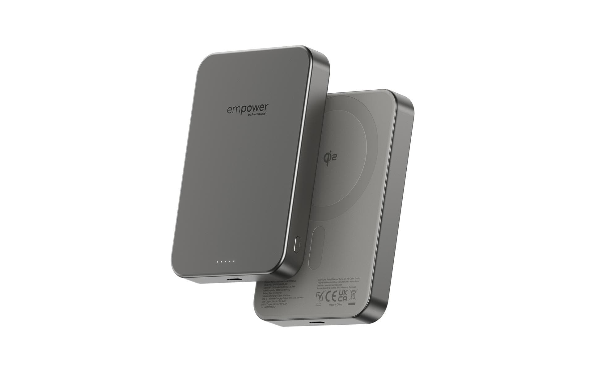 empower Powerbank 10000 mAh, Titanium 1x USB-C, max 20W, PD, MagSafe