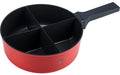 4 Fondue Caquelon Rot rot, Durchmesser 25cm