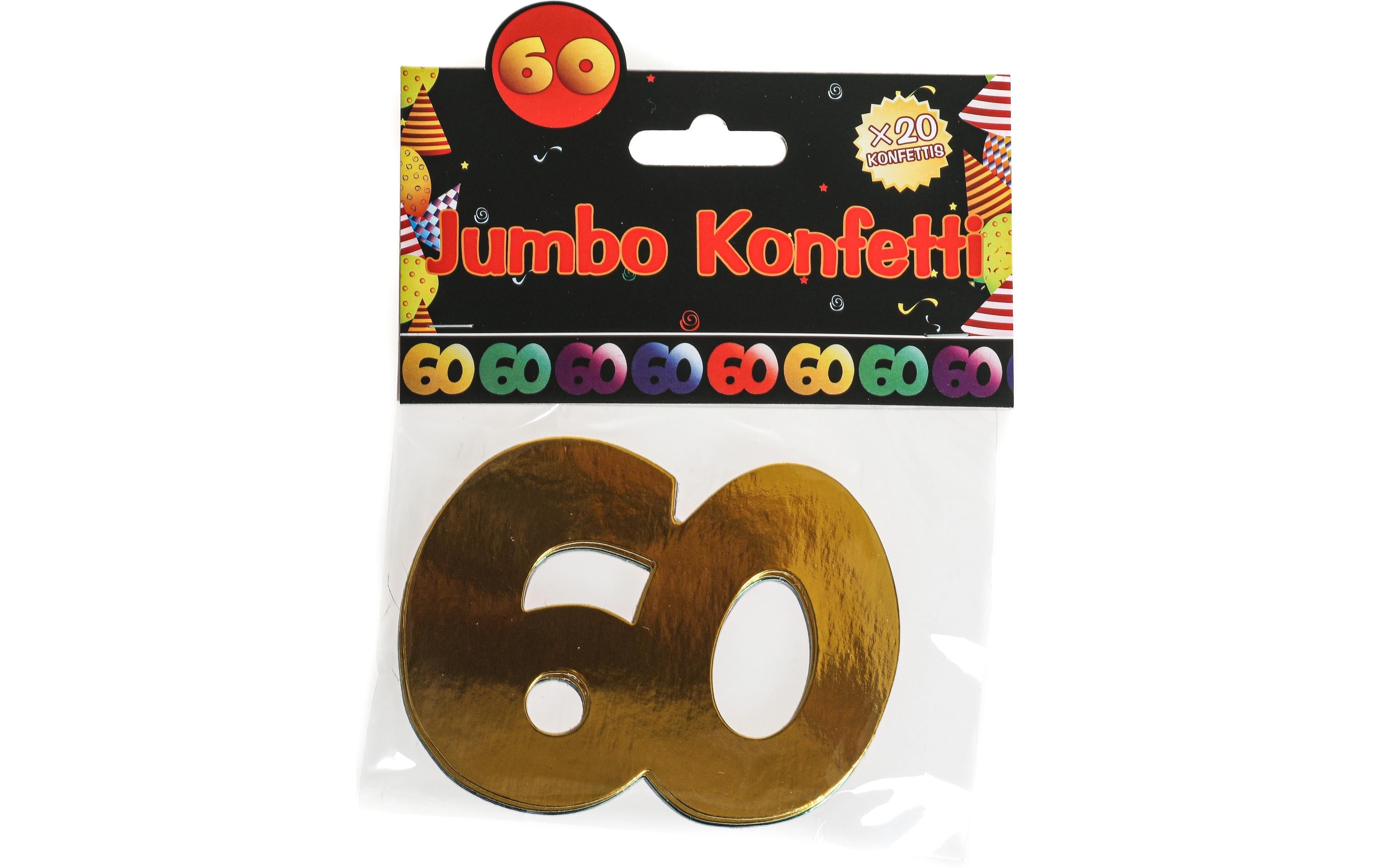 Trendcompany Konfetti Jumbo 60. Geburtstag, 7.5 x 10 cm