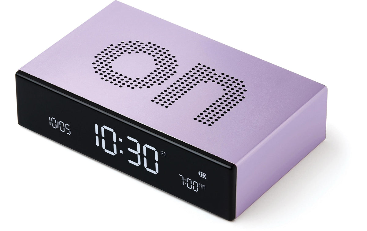 Lexon Digitalwecker Flip Premium LCD, inkl. USB-C Ladekabel, Violett