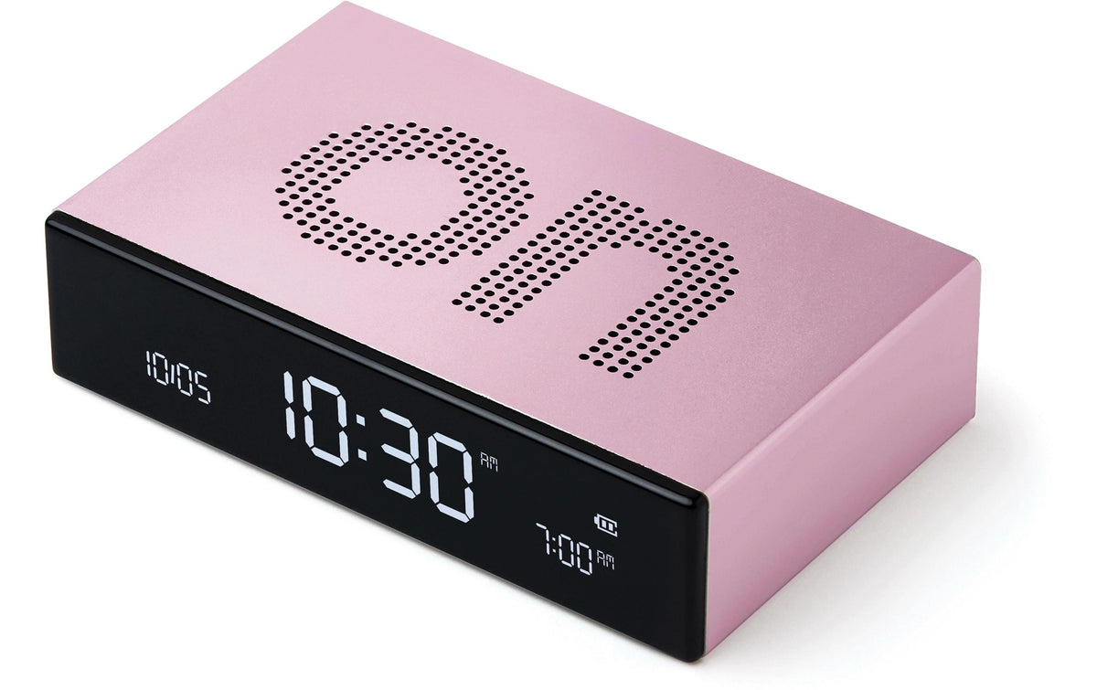 Lexon Digitalwecker Flip Premium LCD, inkl. USB-C Ladekabel, Rosa