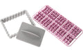 Zenker Ausstecher Set Buchstaben 3 tlg. Ausstecher, Prägestempel, rosa/grau