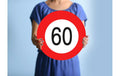 Trendcompany Verkehrsschild 60. Geburtstag, 45 cm