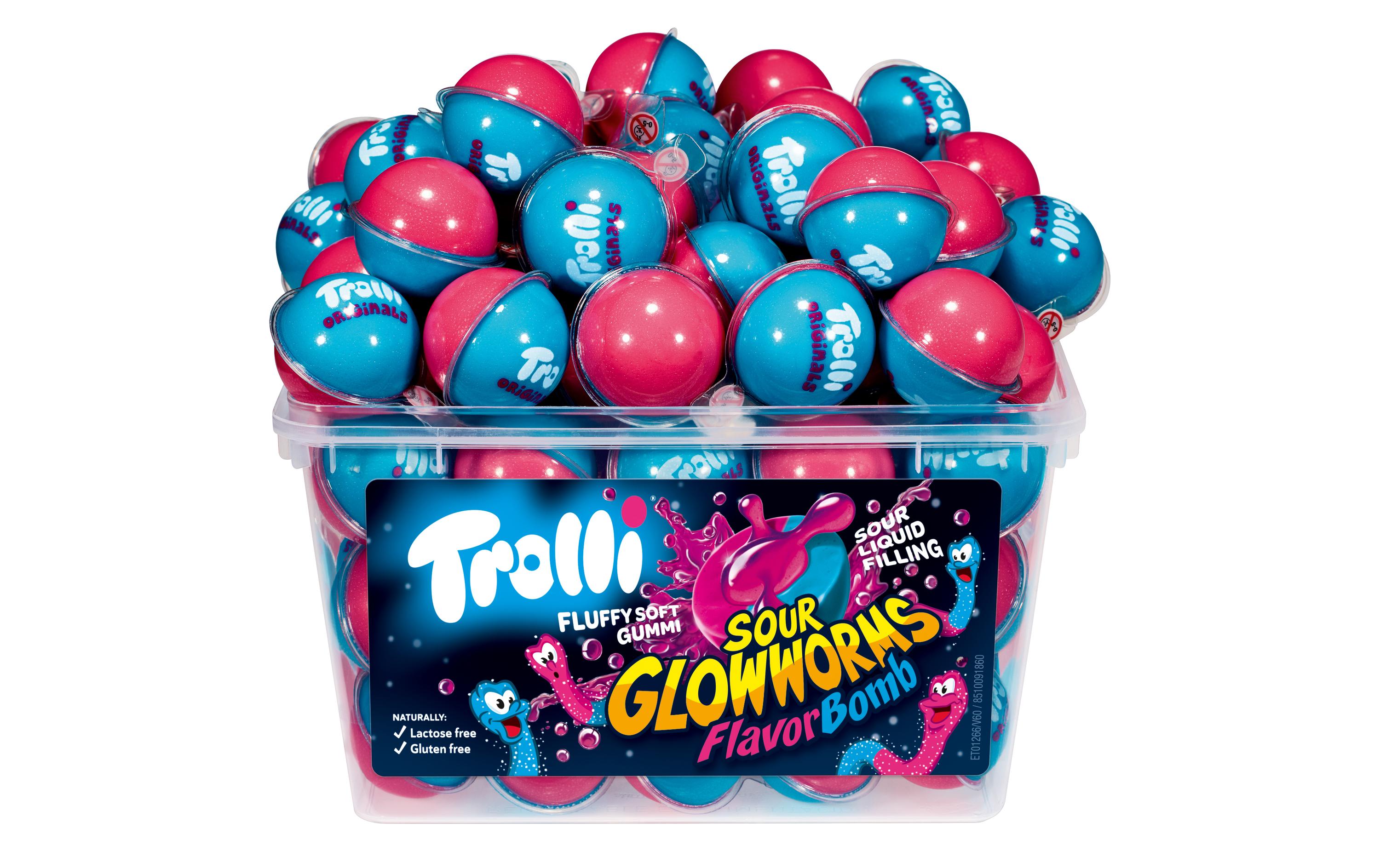 Trolli Flavor Bomb Saure Glühwürmchen Dose 60 Stück
