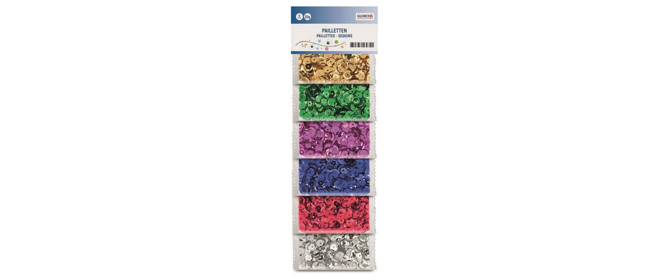 Glorex Pailetten 6mm, 30g, matt