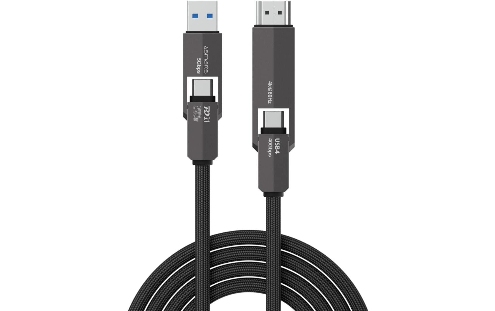 4smarts USB-C auf HDMI, 1.5m 240W, 1.5m, 4K HDMI