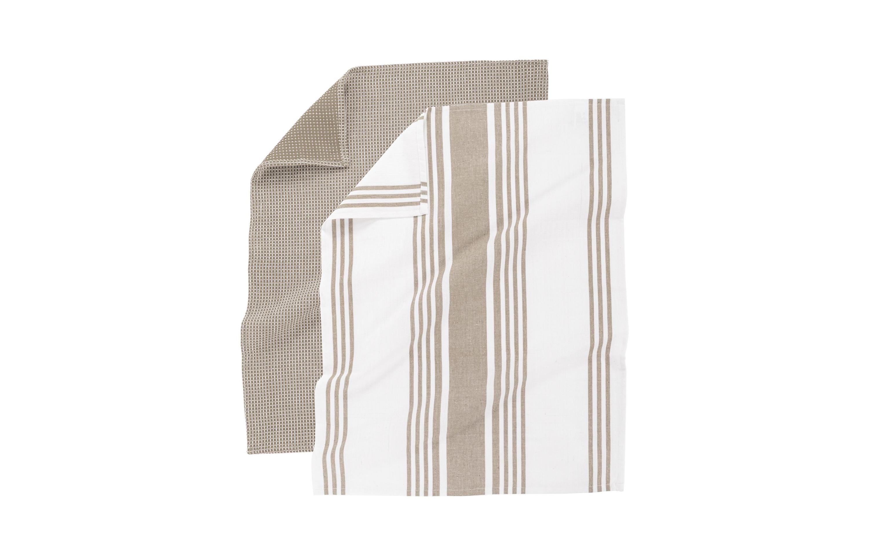Tiseco Geschirrtuch COMBO 4er Set 50x70 cm taupe