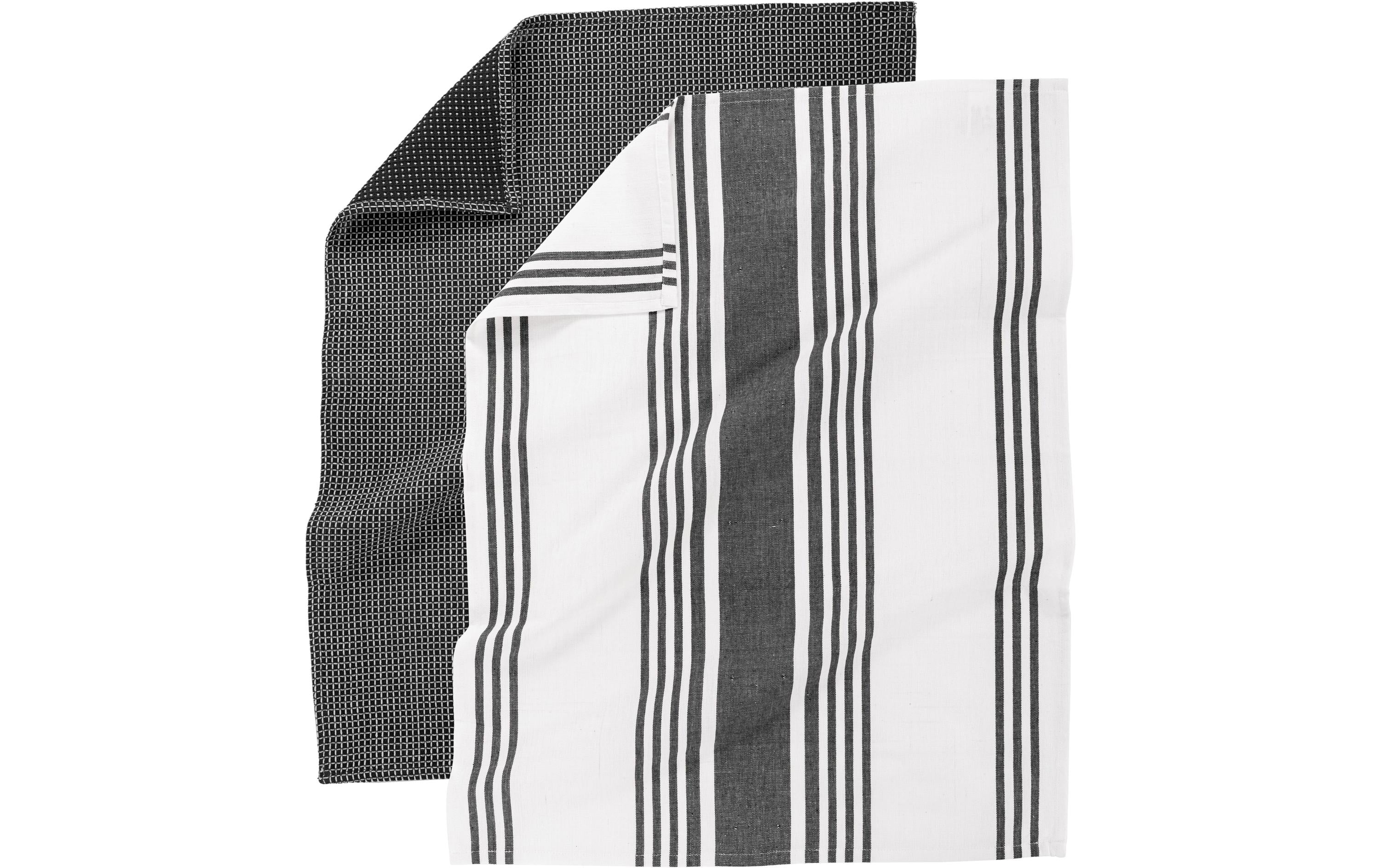 Tiseco Geschirrtuch COMBO 4er Set 50x70 cm schwarz