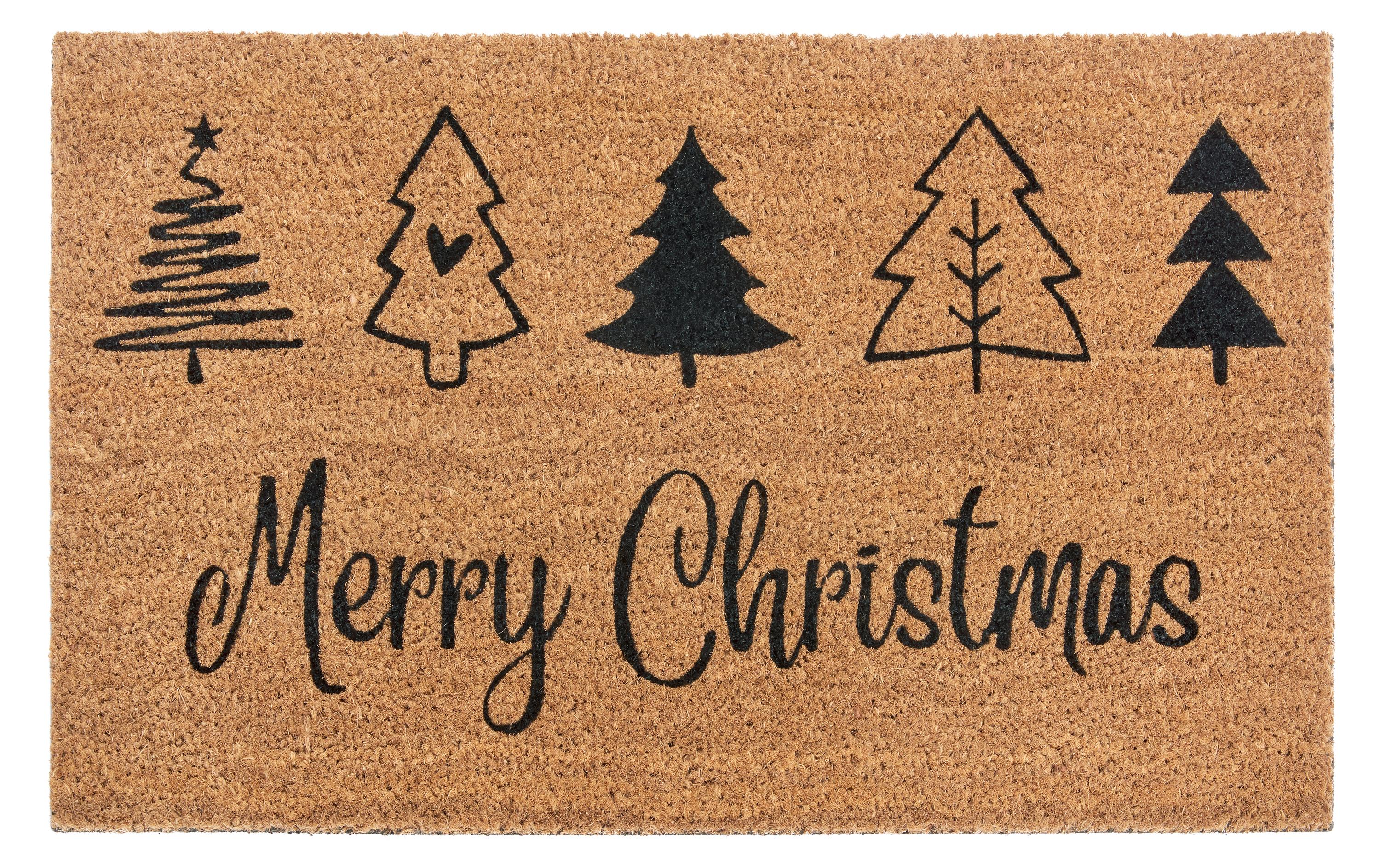 Hanse Home Fussmatte Christmas Trees Kokos/PVC, 45 x 75 cm