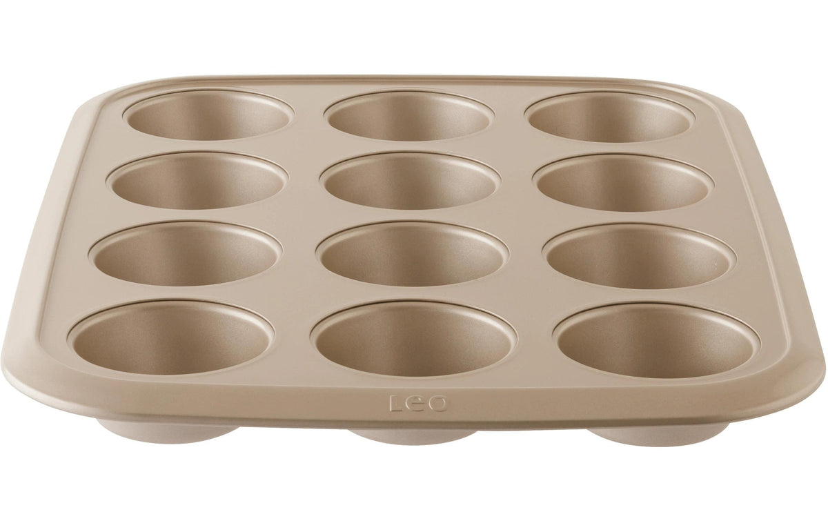 BergHOFF Muffin Backform Leo Balance 12er, 8x3.5cm, Antifhaft, Karbonstahl