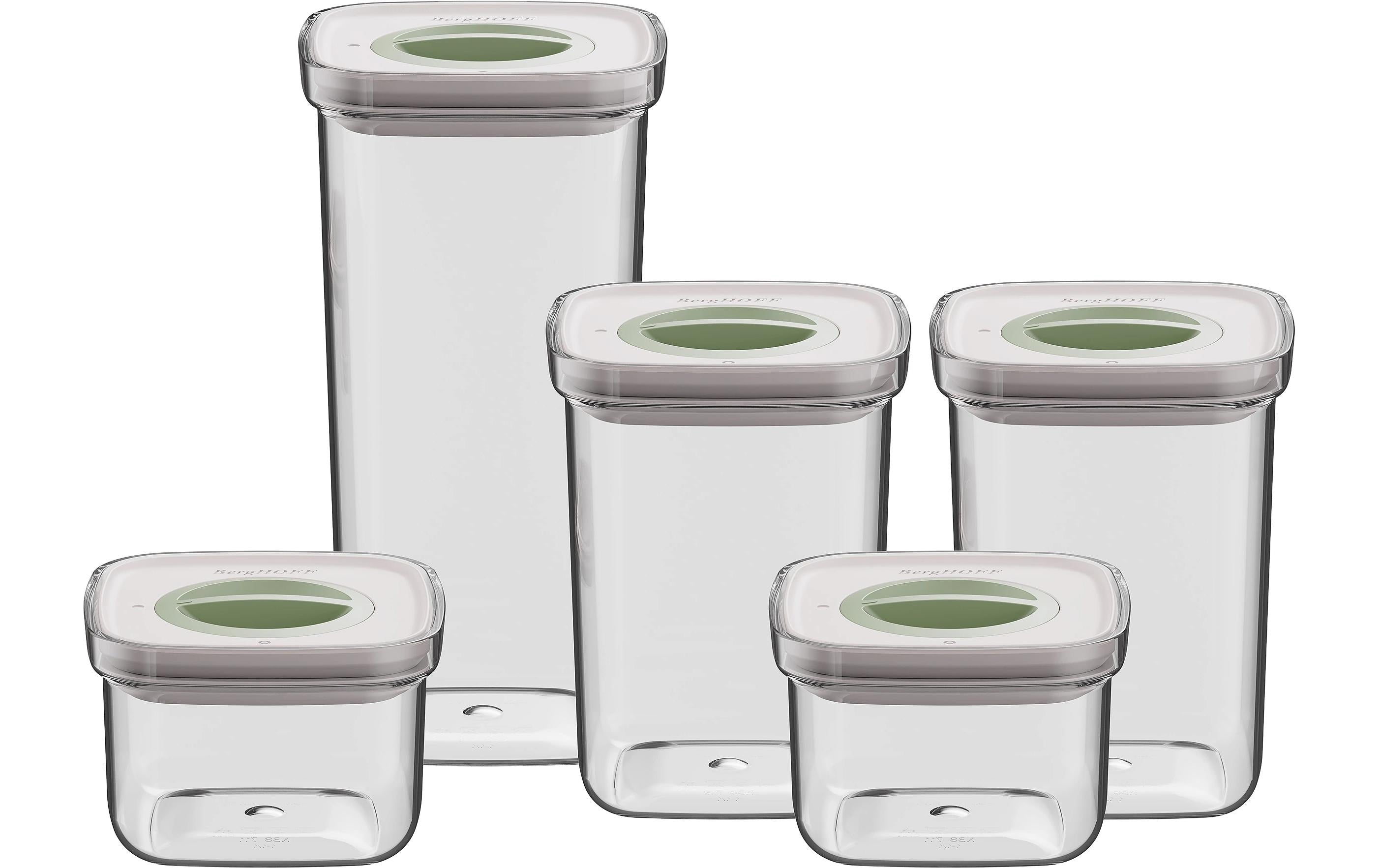BergHOFF Vorratsbehälter-Set Leo Smart Seal 5-teilig, 0.4, 1 und 1.6L