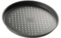 Dr. Oetker Aufback Pizzablech-Tradition 28 Stahlblech schwarz, perforiert, 28cm