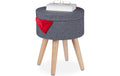 relaxdays Sitzhocker mit Tischfunktion MDF/Buchenholz