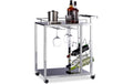 relaxdays Servierwagen Baron Stahl/Glas, 75 x 40 x 70 cm