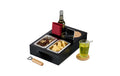 relaxdays Couchbar mit Snackschalen, Schwarz